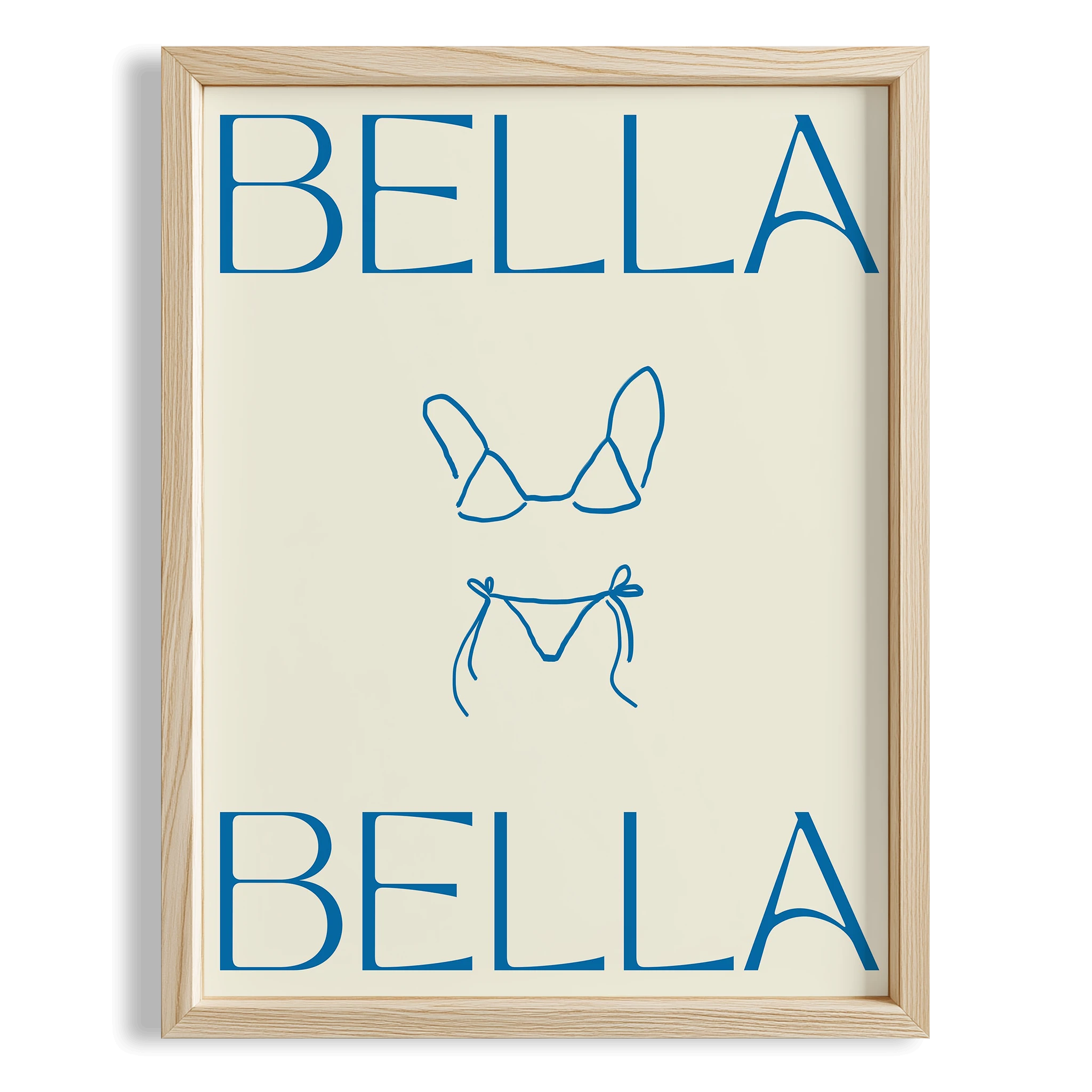 Bella Bella İtalyanca Tipografi Mutfak Duvar Tablosu