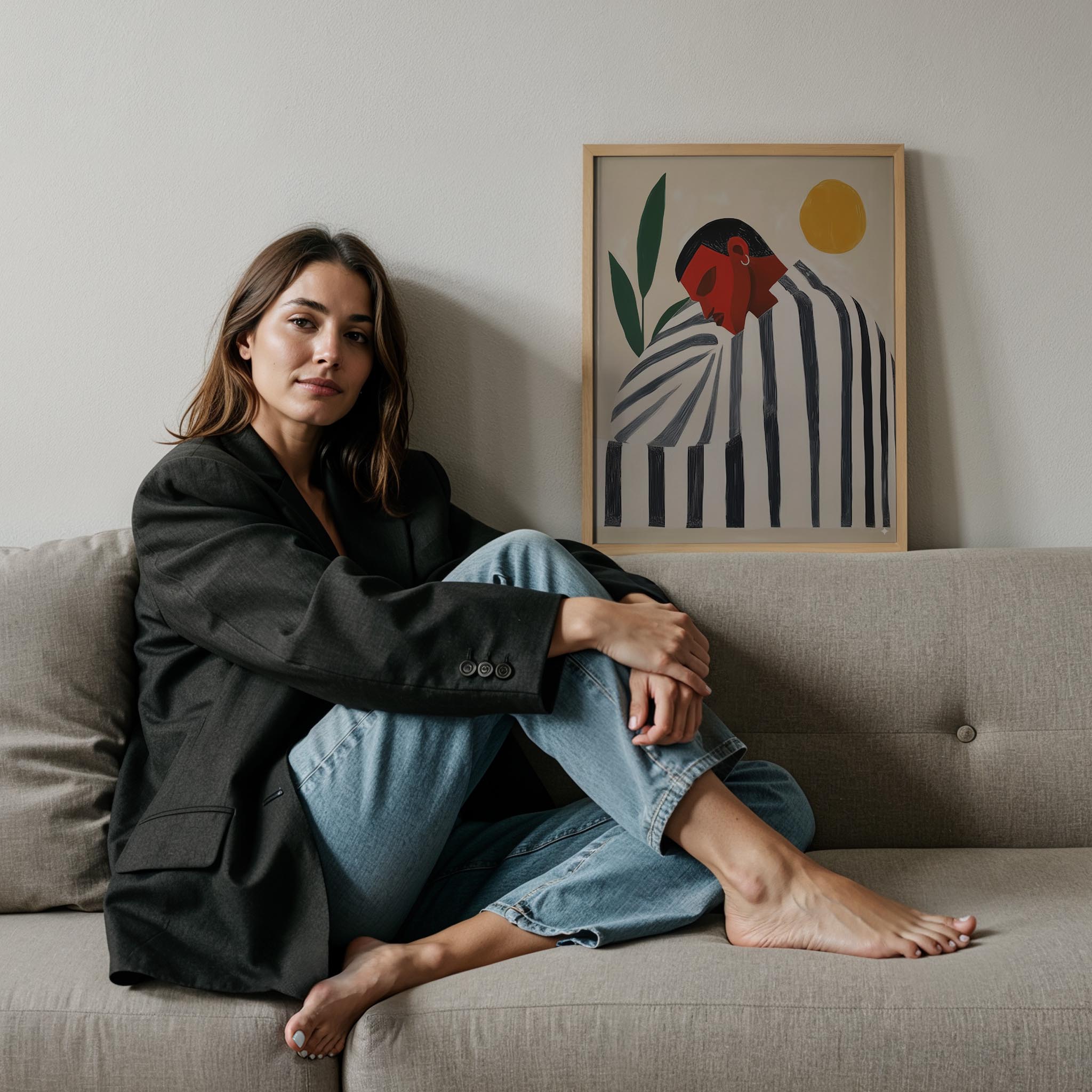 Erkek Portre VIII - Çizgili Bohem