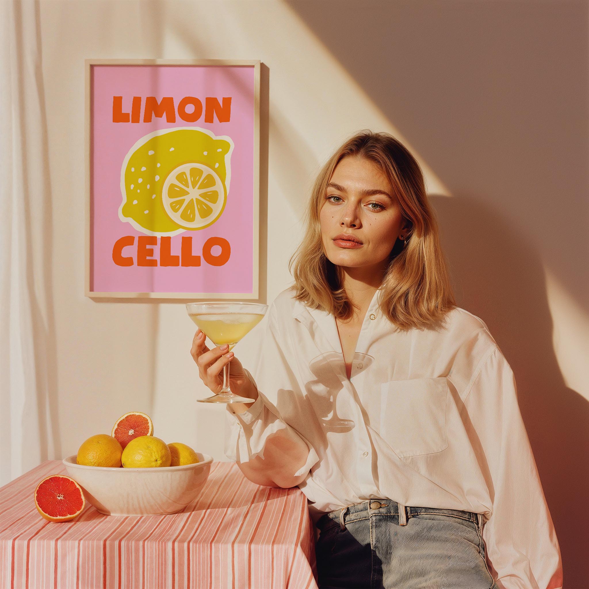 Limoncello Kokteyller İtalya Koleksiyonu Mutfak Duvar Tablosu