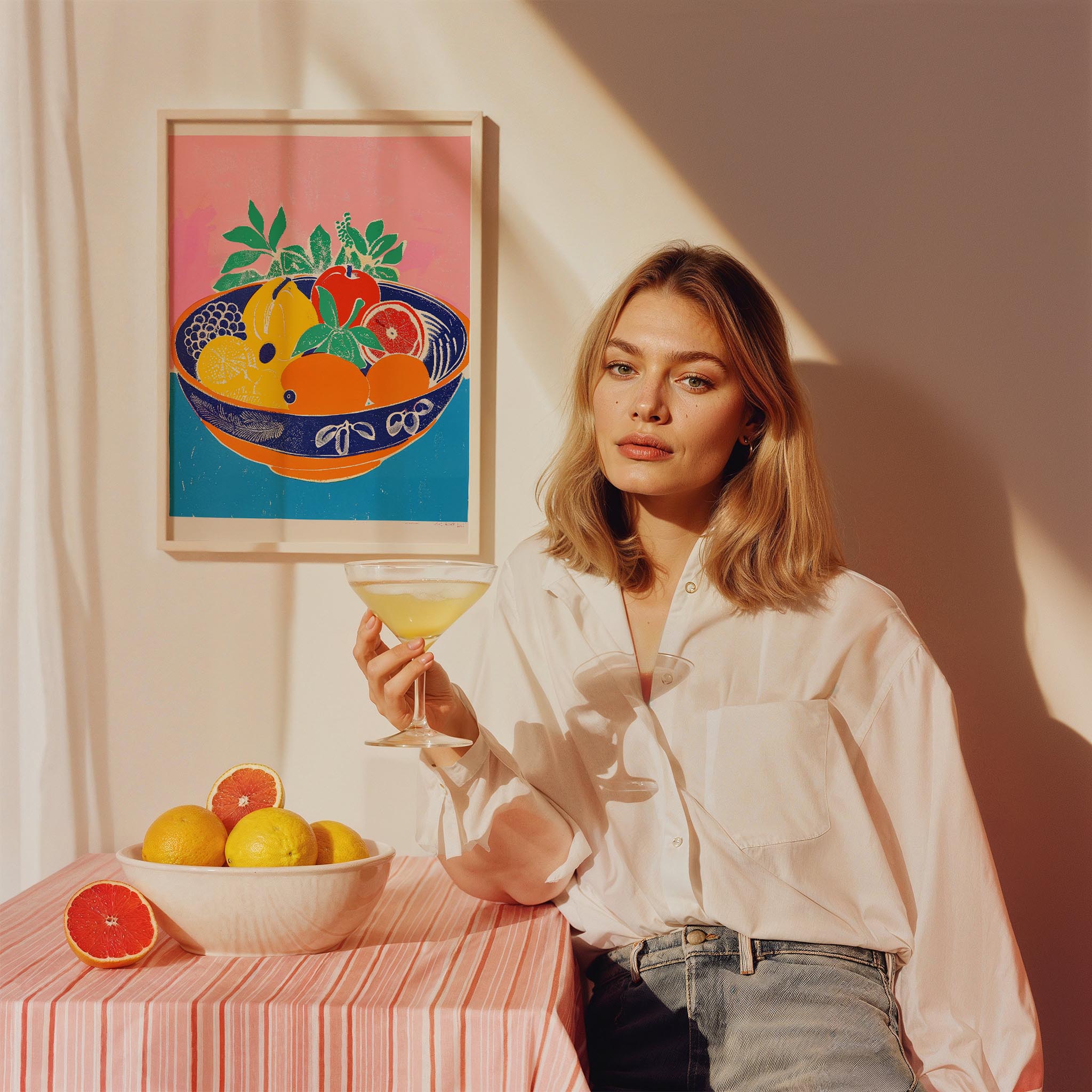 Meyve Kasesi Modern Mutfak Duvar Tablosu