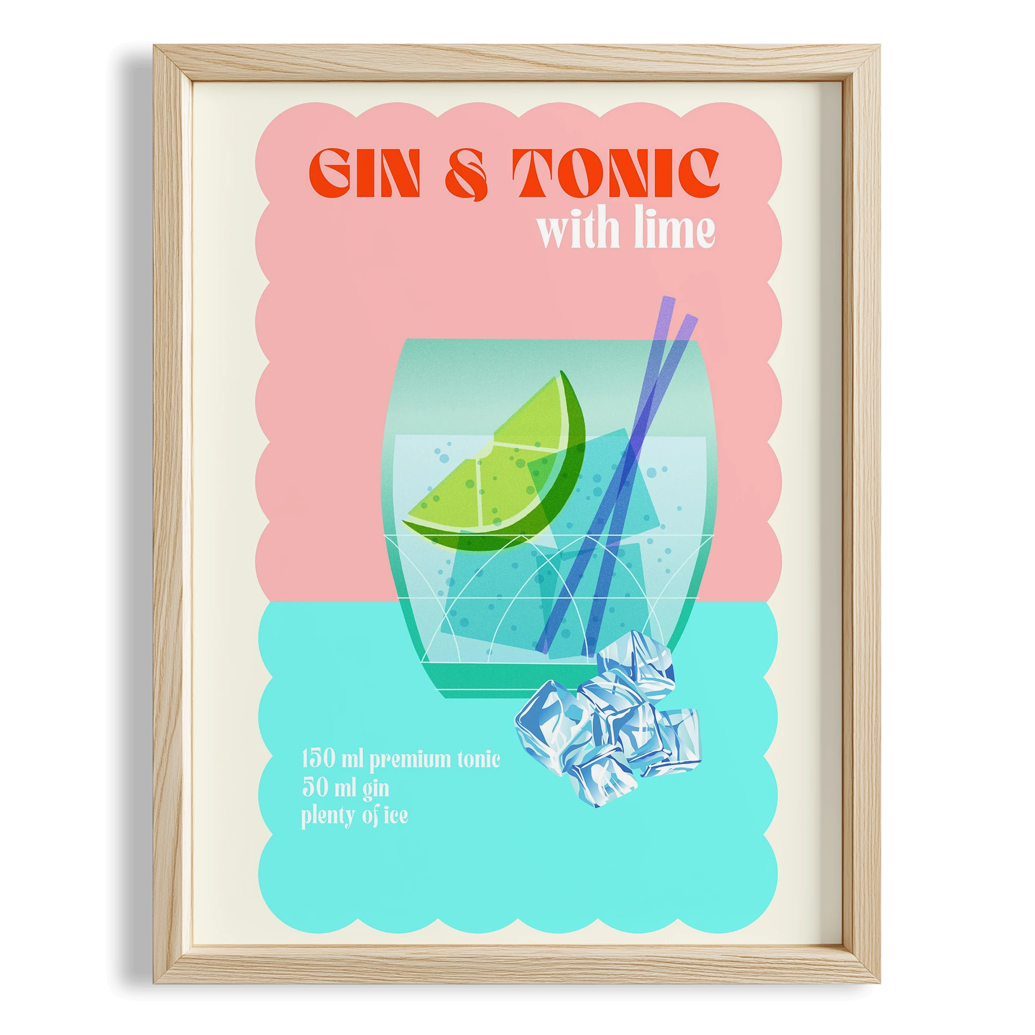 Gin Tonic Kokteyller Mutfak Duvar Tablosu