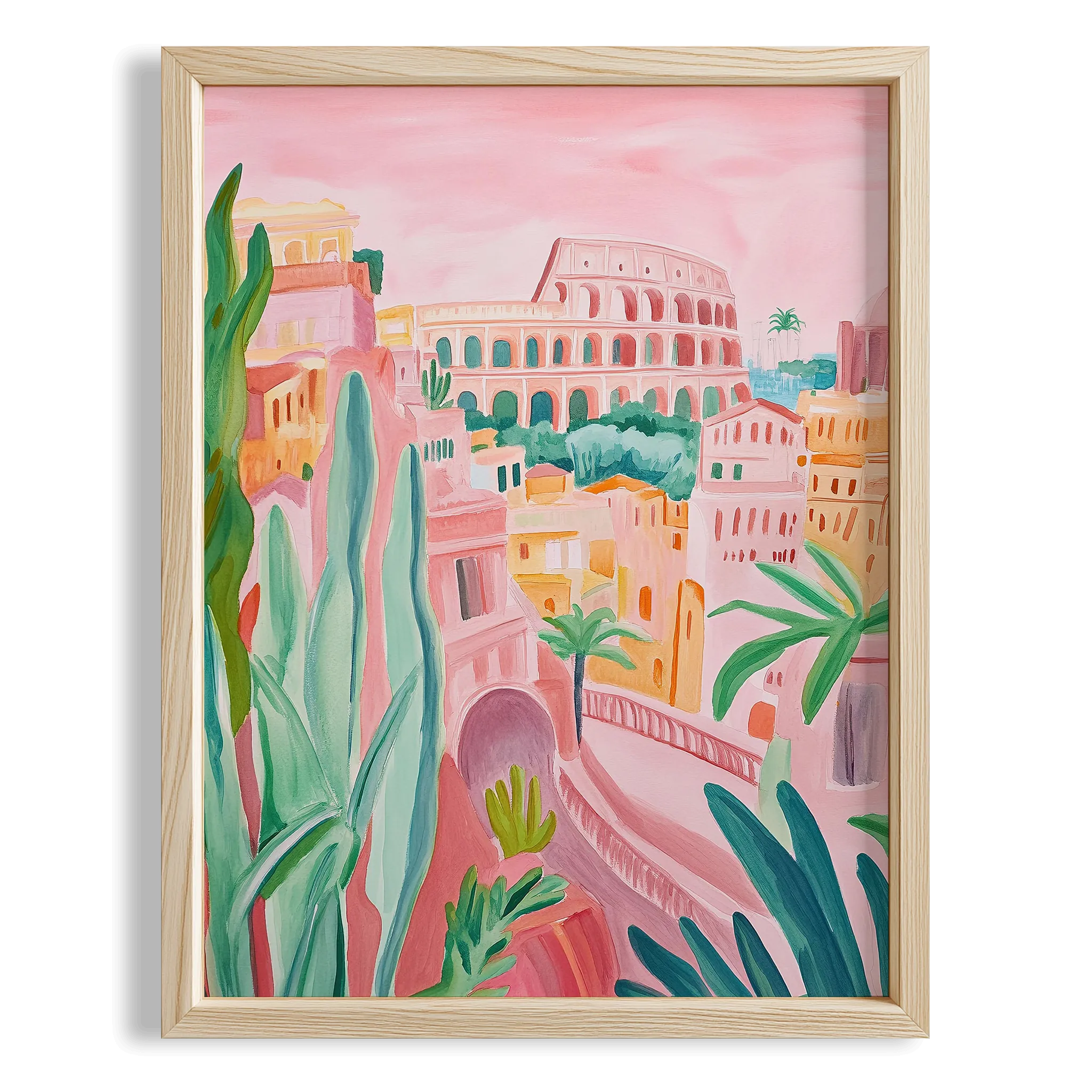 Roma Pastel Panorama Maximalist - Duvar Tablosu