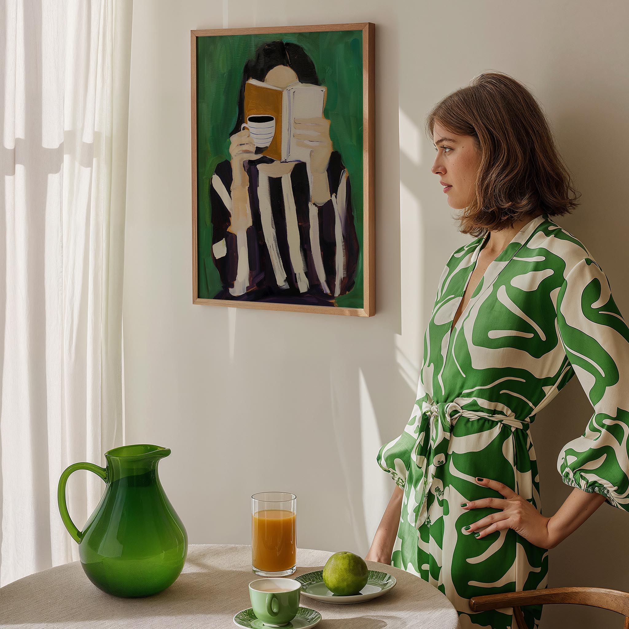 Kahve ve Hikaye - Soyut Kadın Figür