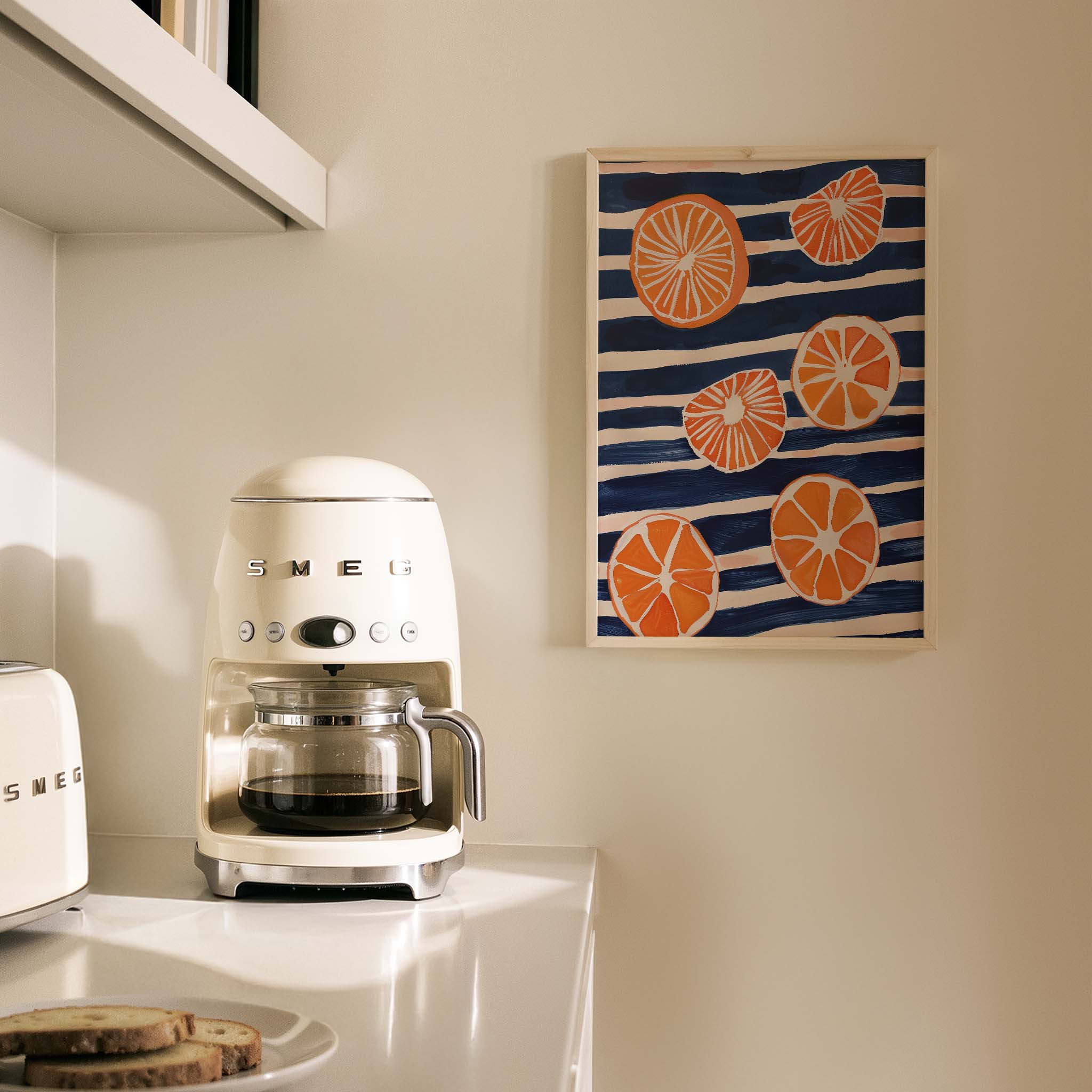 Portakal Dilimleri Meyveler Mutfak Duvar Tablosu