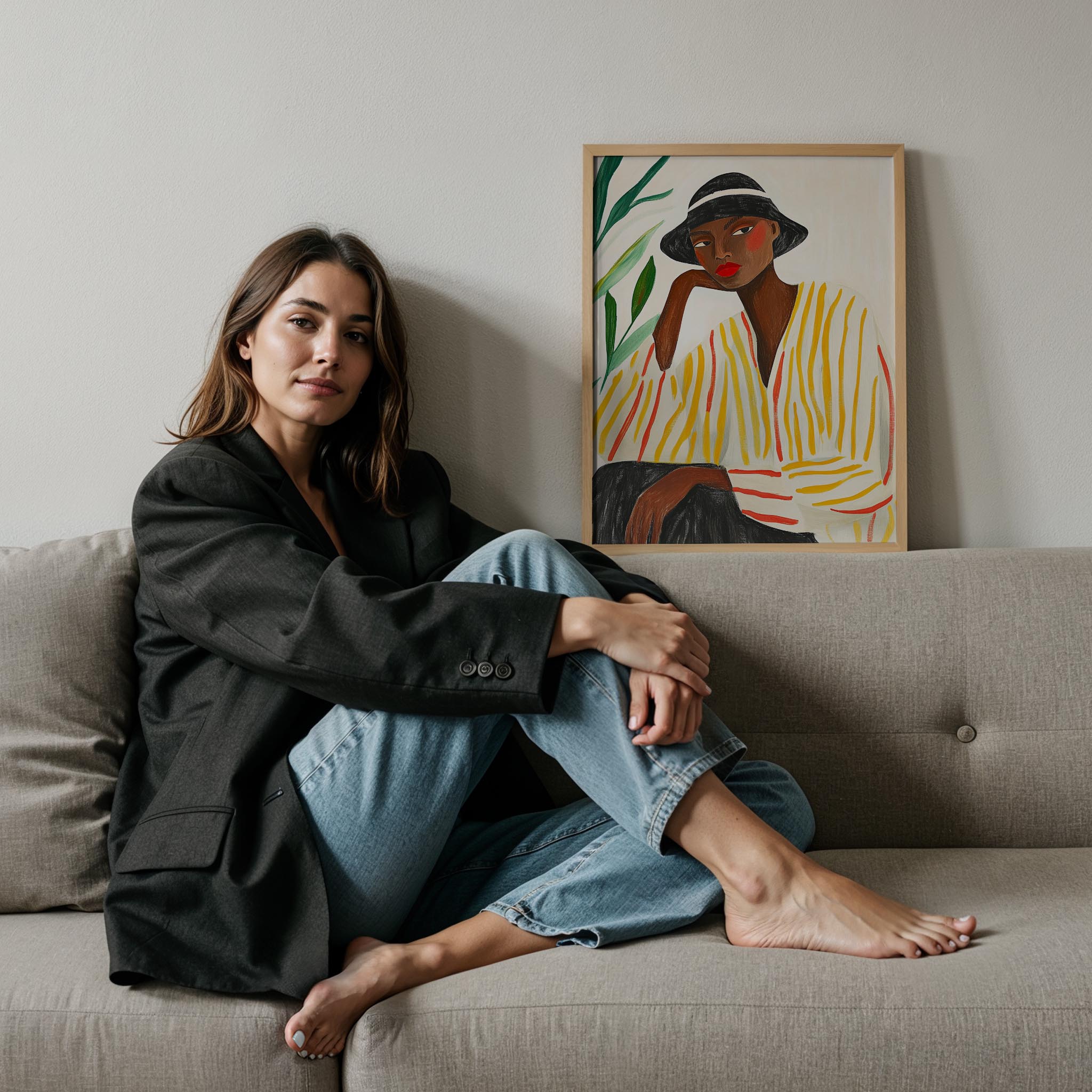 Kadın Portre VI - Afro Bohem