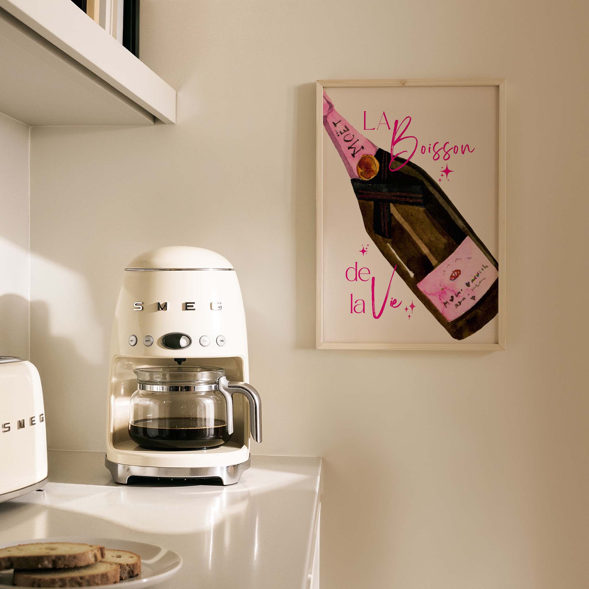 La Boisson de la Vie Şampanya Mutfak Duvar Tablosu