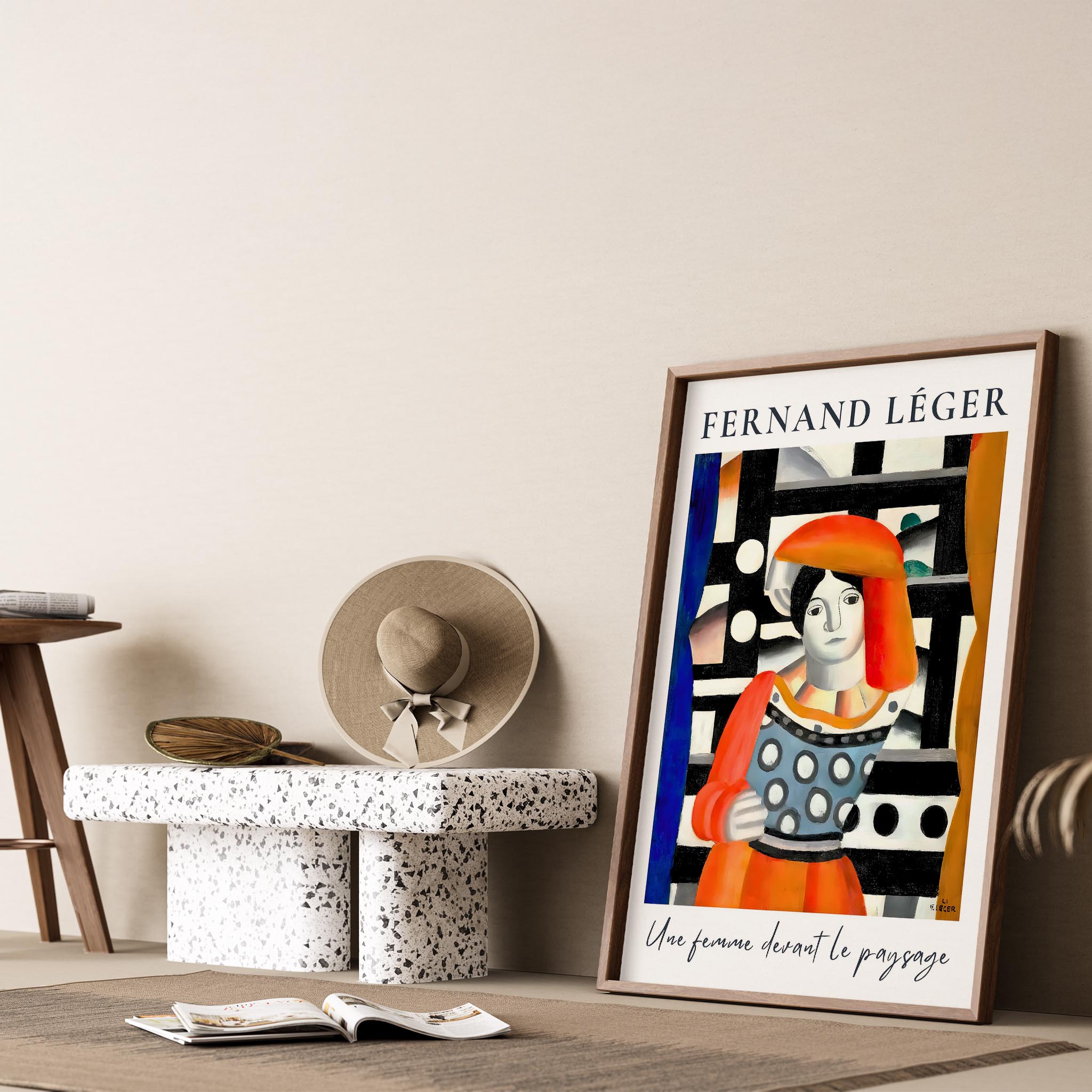 Fernand Leger V Duvar Tablosu