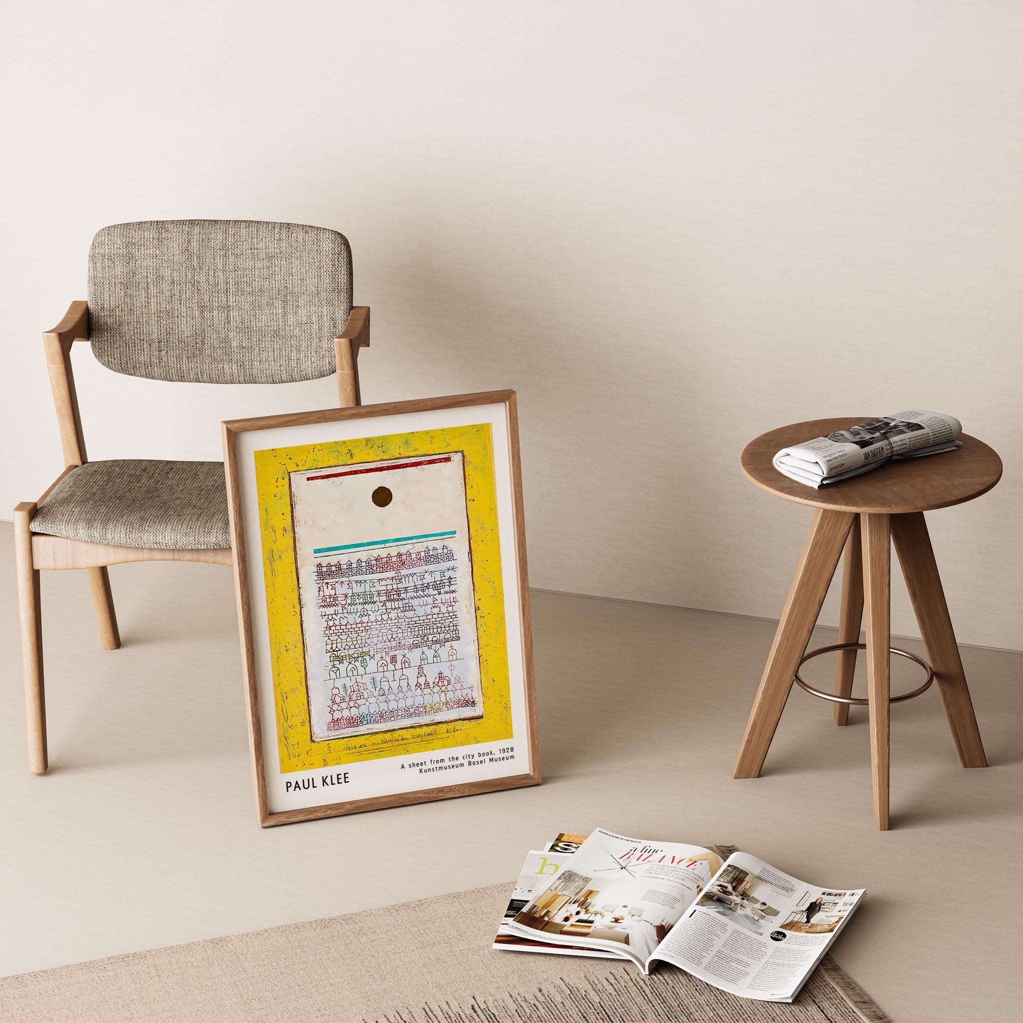 Paul Klee Şehir Kitabından Bir Yaprak 1928 Suluboya I Duvar Tablosu