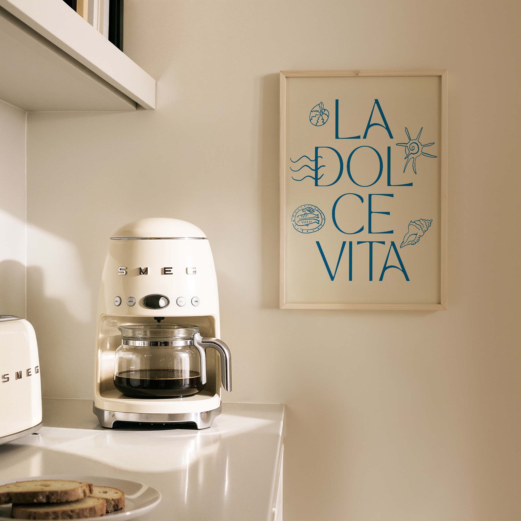 La Dolce Vita İtalyanca Tipografi Mutfak Duvar Tablosu II