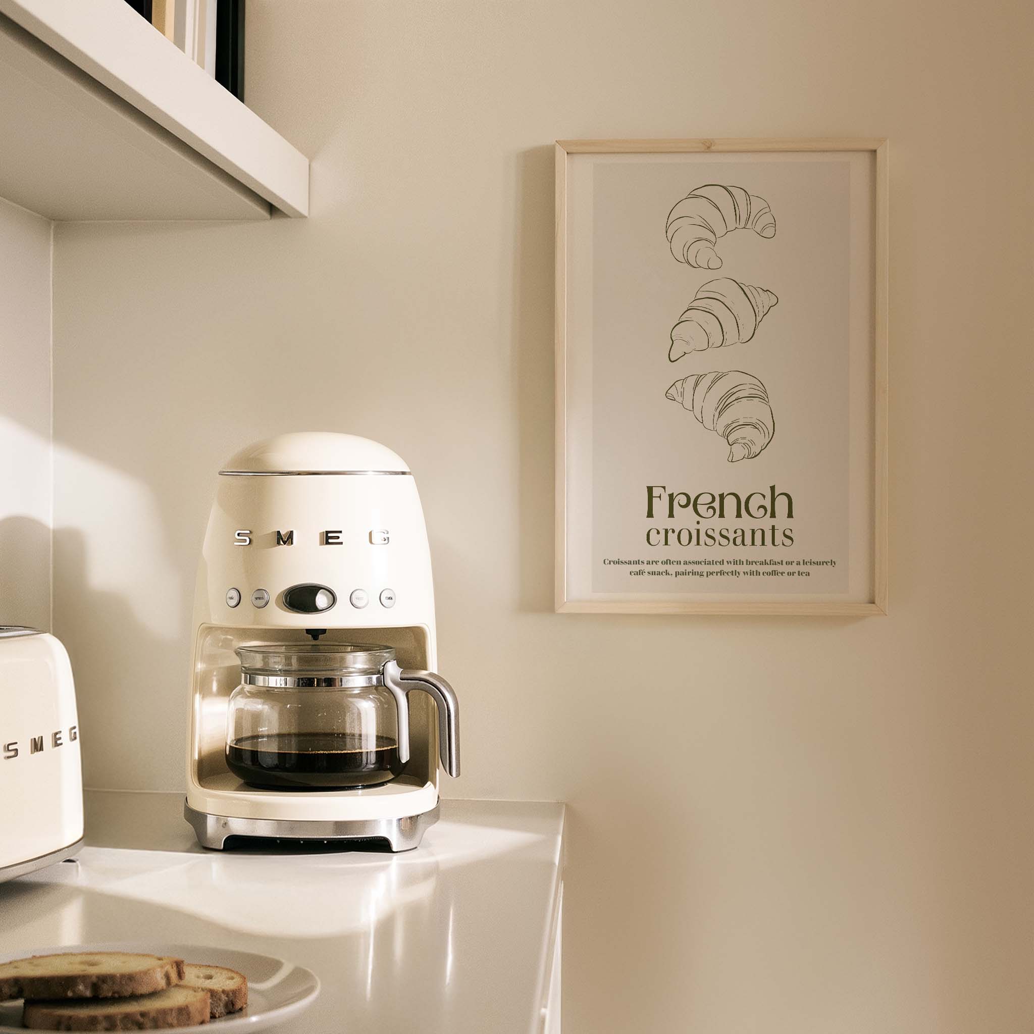 French Croissants Fransız Kahvaltı Kültürü Mutfak Duvar Tablosu II