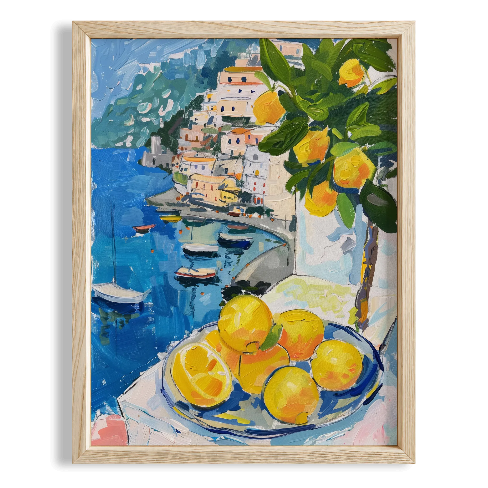 Masada Limonlar Amalfi Sahili Limoncello İtalya Koleksiyonu Mutfak Duvar Tablosu