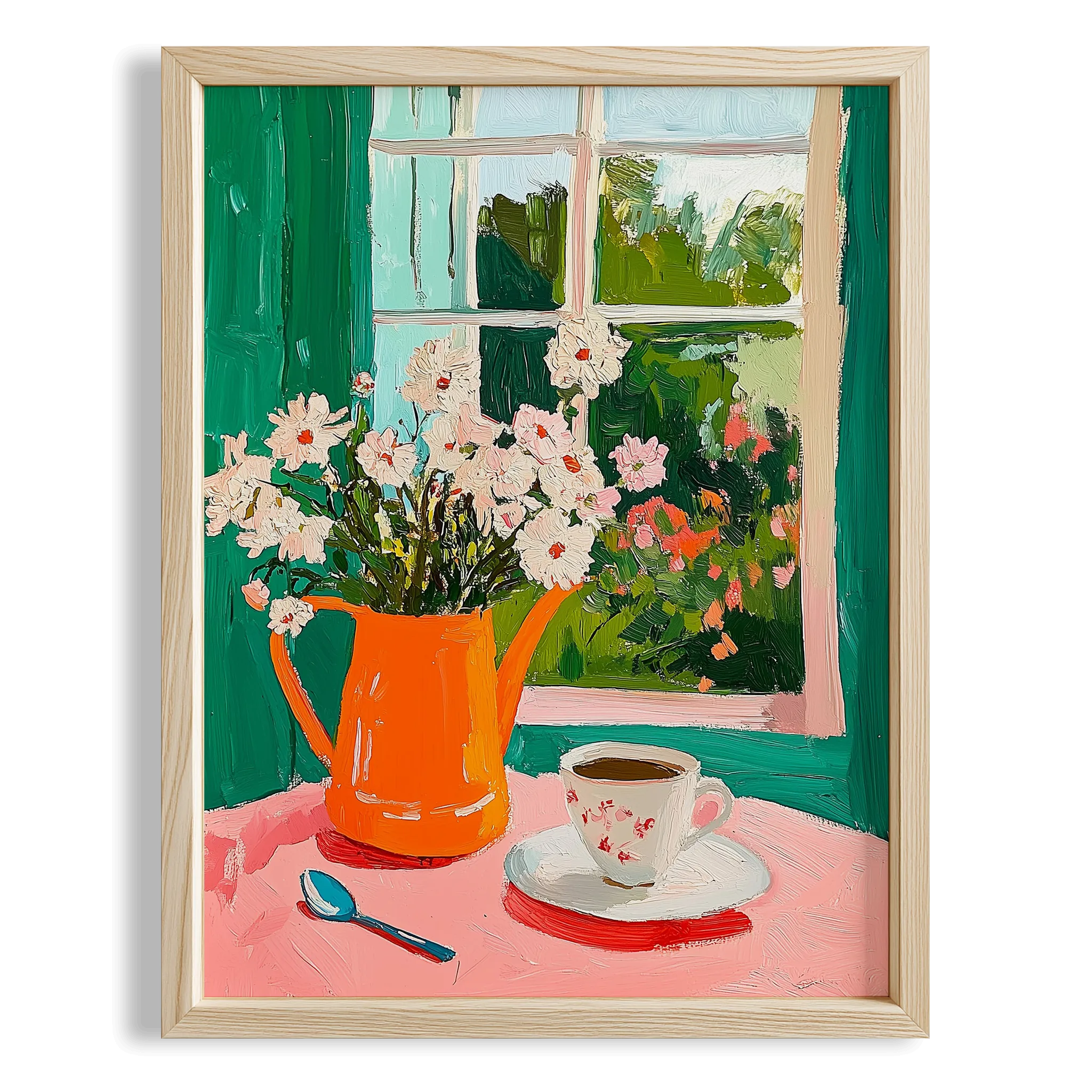 Penceredeki Çiçekler - Sabah Kahvesi