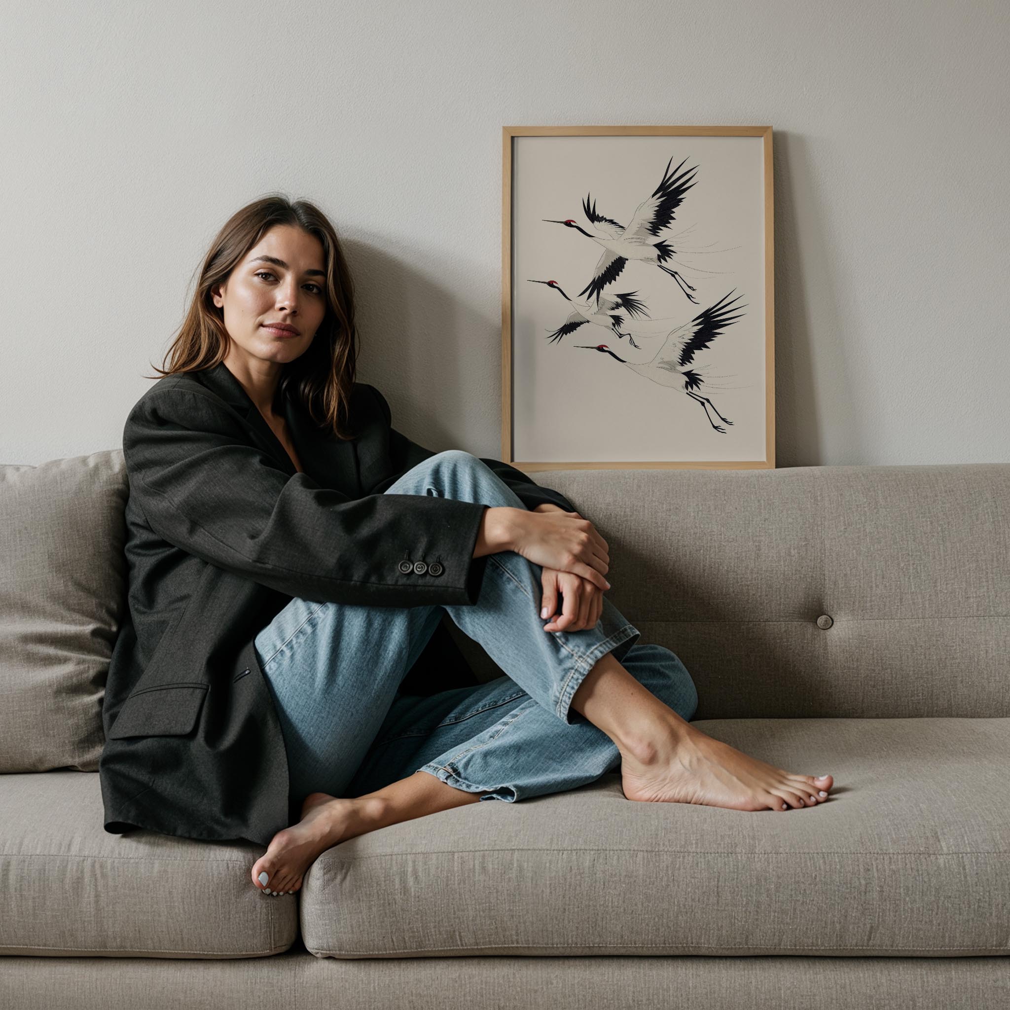Minimalist Balıkçıl Kuşları