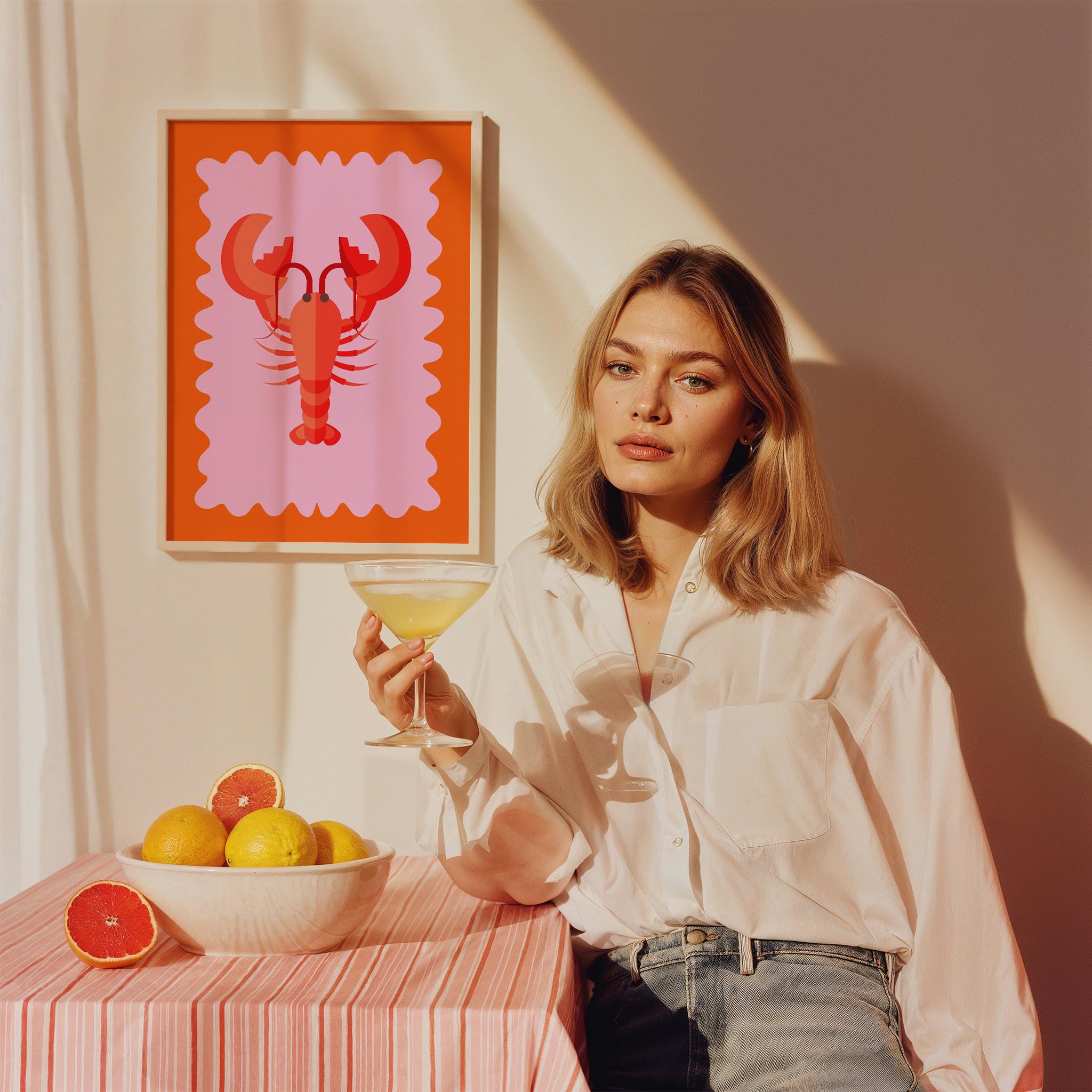 Istakoz Akdeniz Koleksiyonu Mutfak Duvar Tablosu