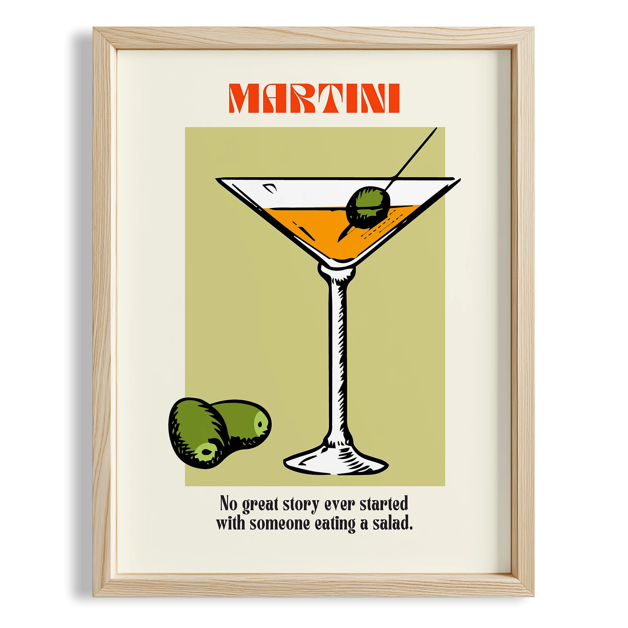 Martini Kokteyller Mutfak Duvar Tablosu