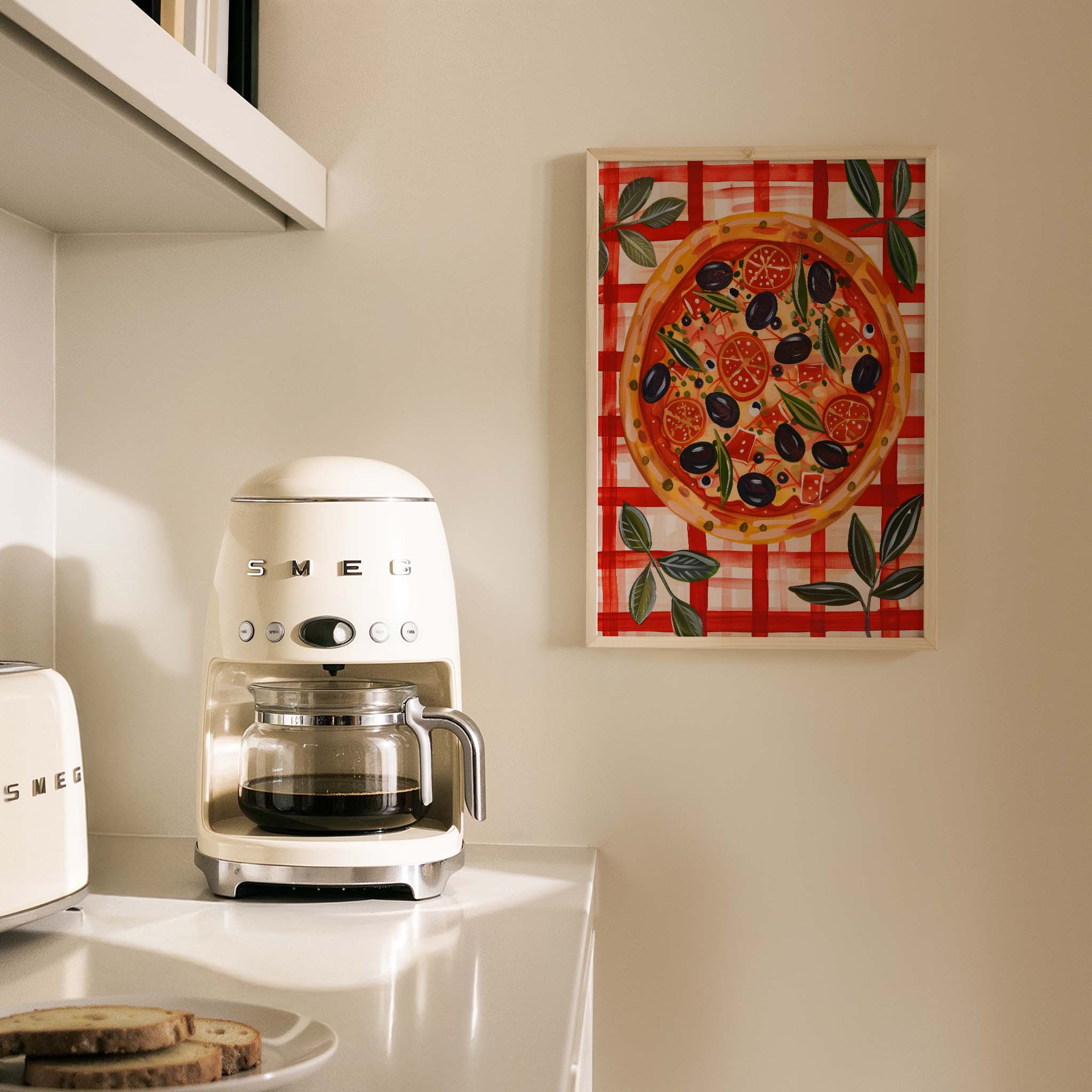 Pizza Soffitta Akdeniz İtalya Koleksiyonu Mutfak Duvar Tablosu