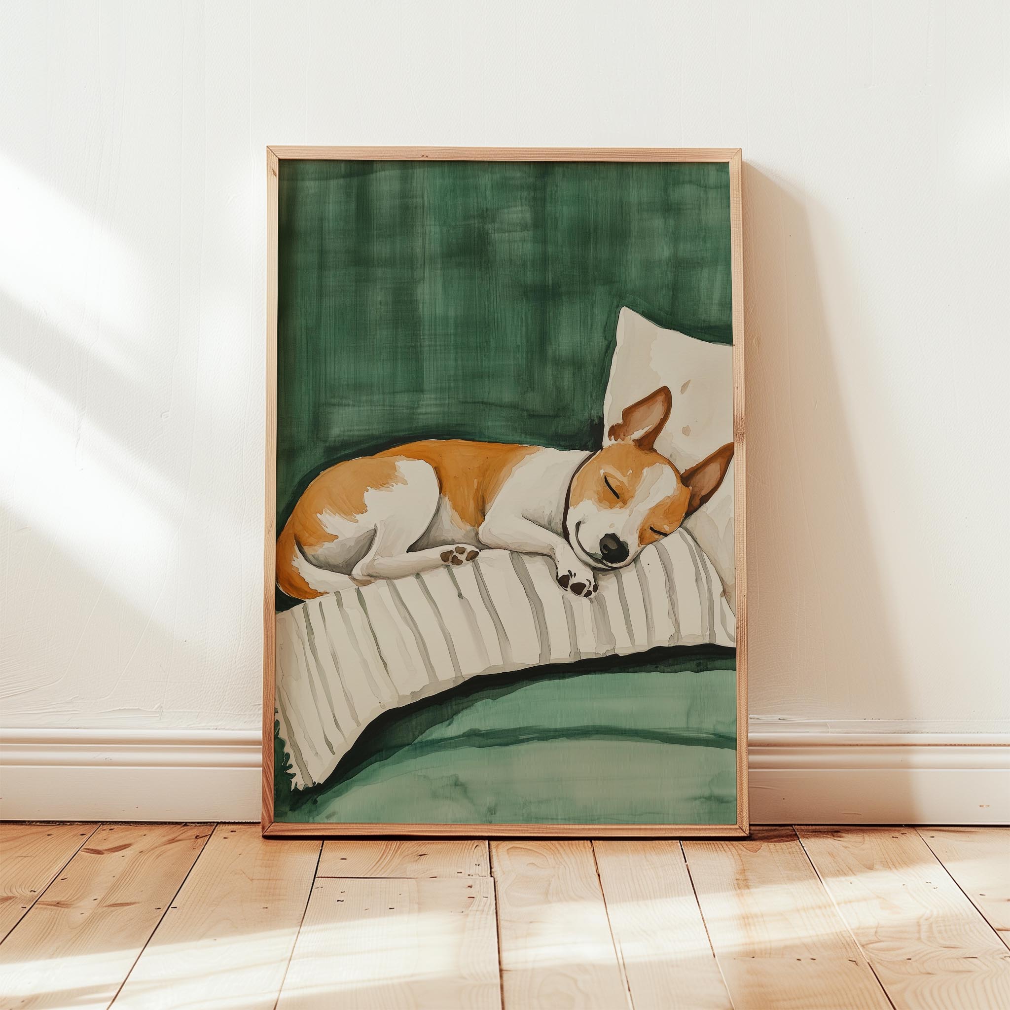 Köpek Portre V - Boxer Çizgili Zümrüt