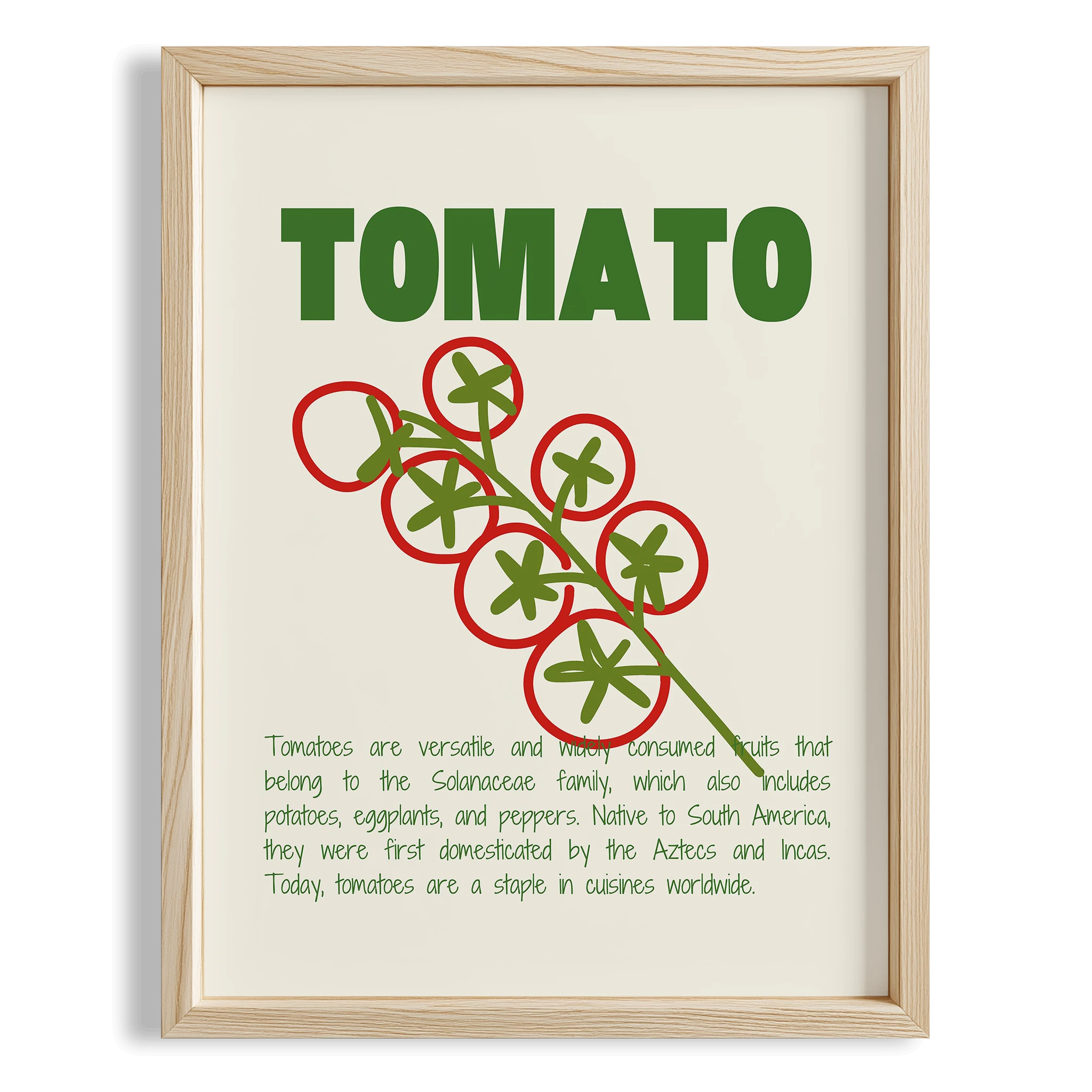 Domates Meyveler Mutfak Duvar Tablosu II