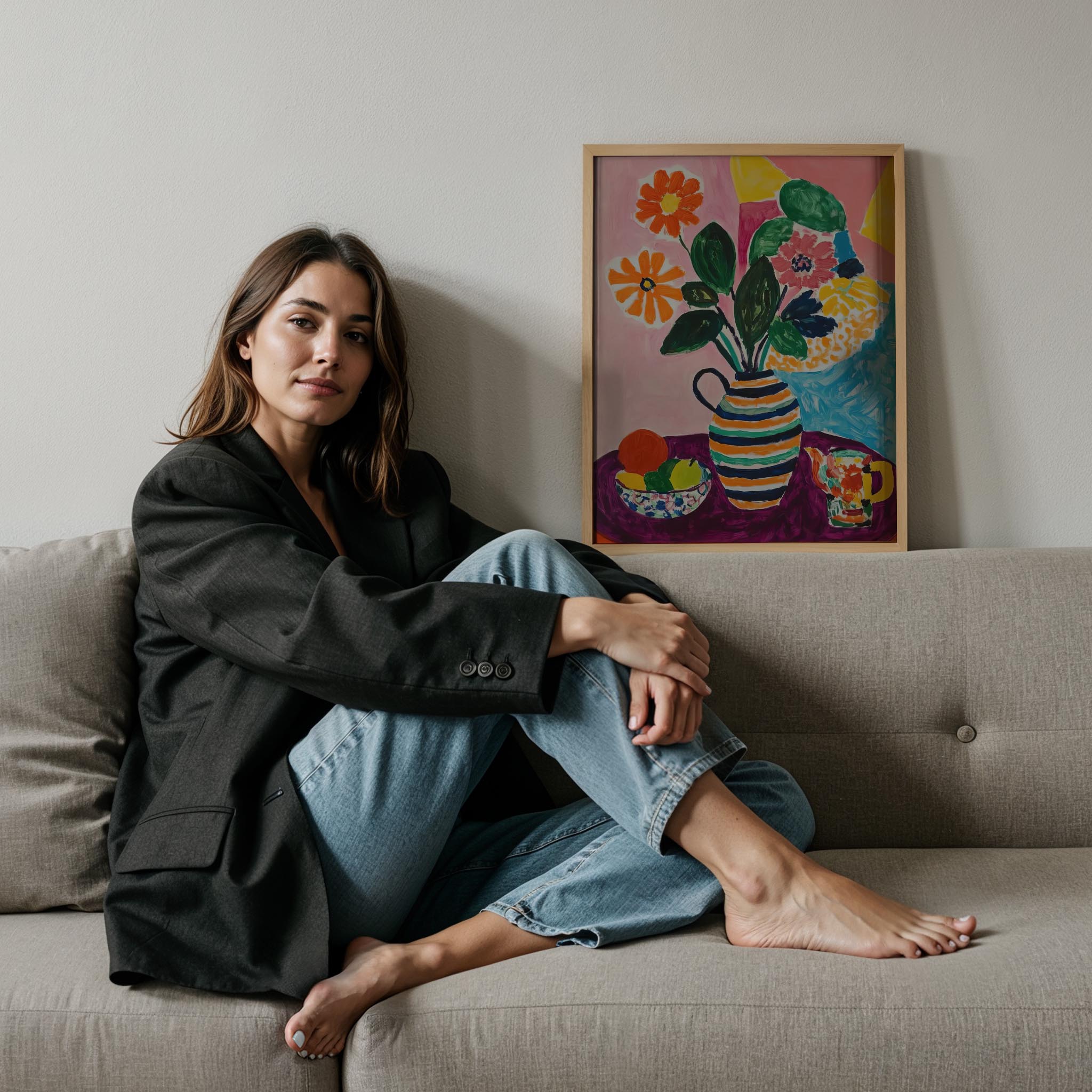 Vazo ve Çiçekler IX - Çiçekli Sofra