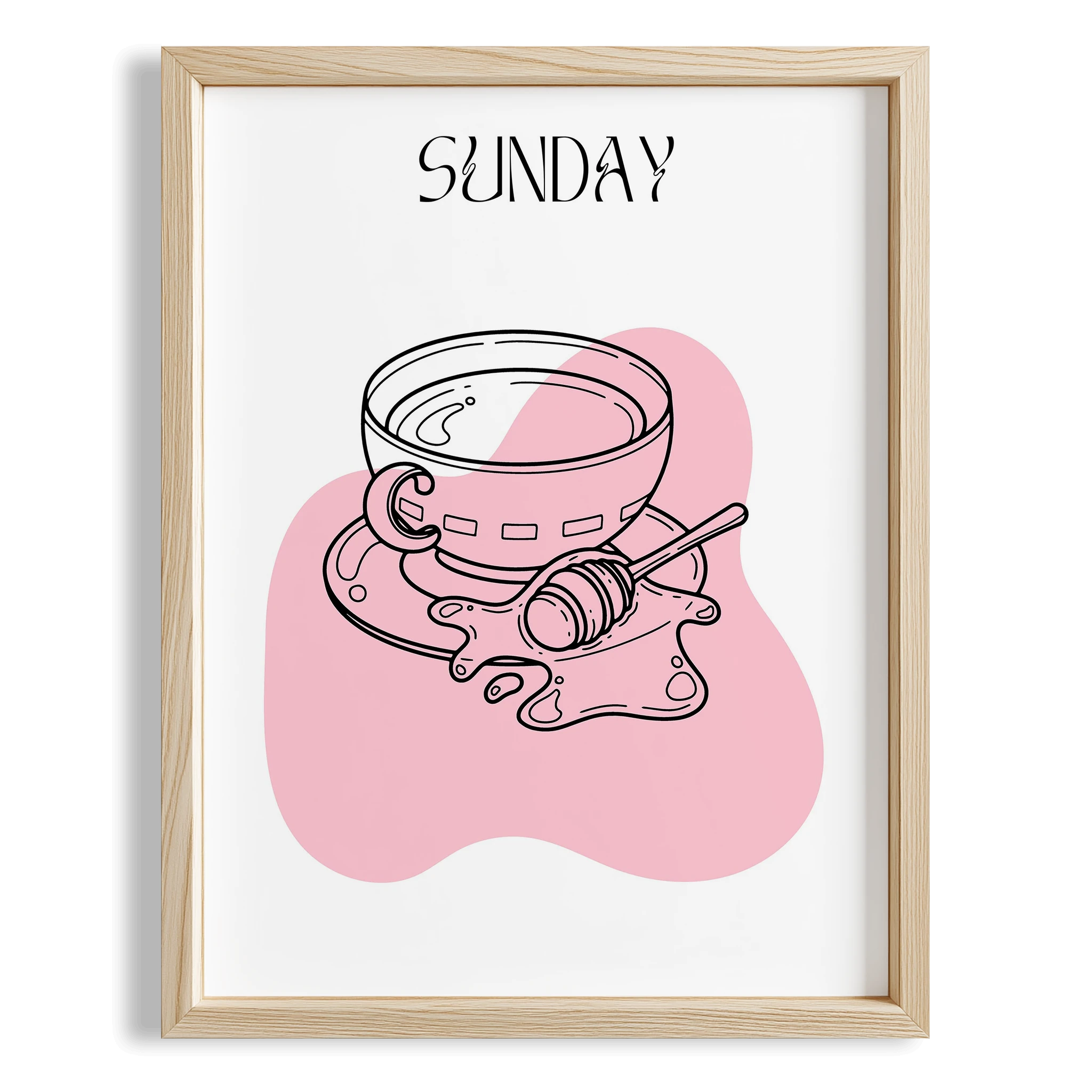 Pazar Günü Weekend Drinks Çay Mutfak Duvar Tablosu