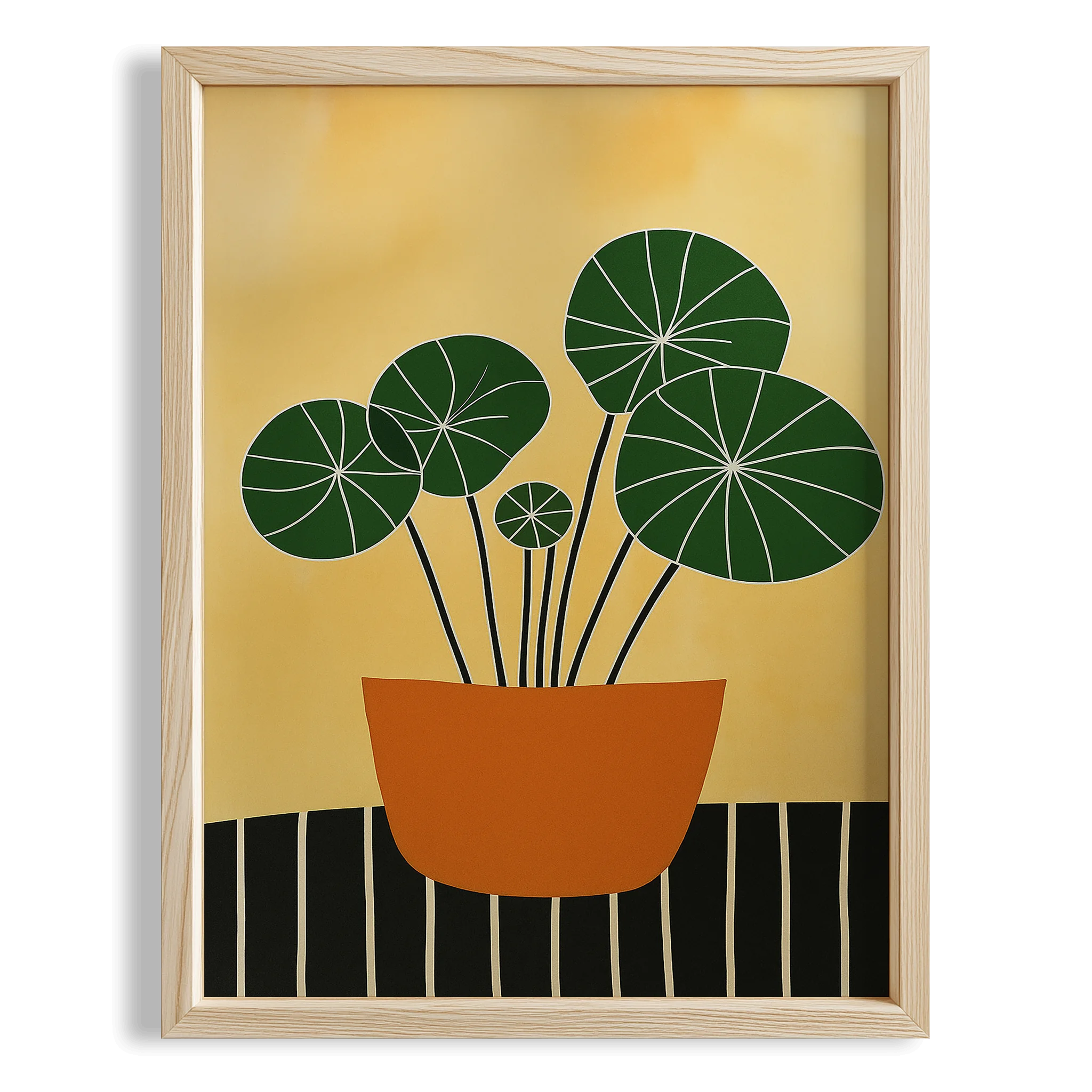 Vazo ve Çiçekler XII - Sarı ve Yeşilin Uyumu