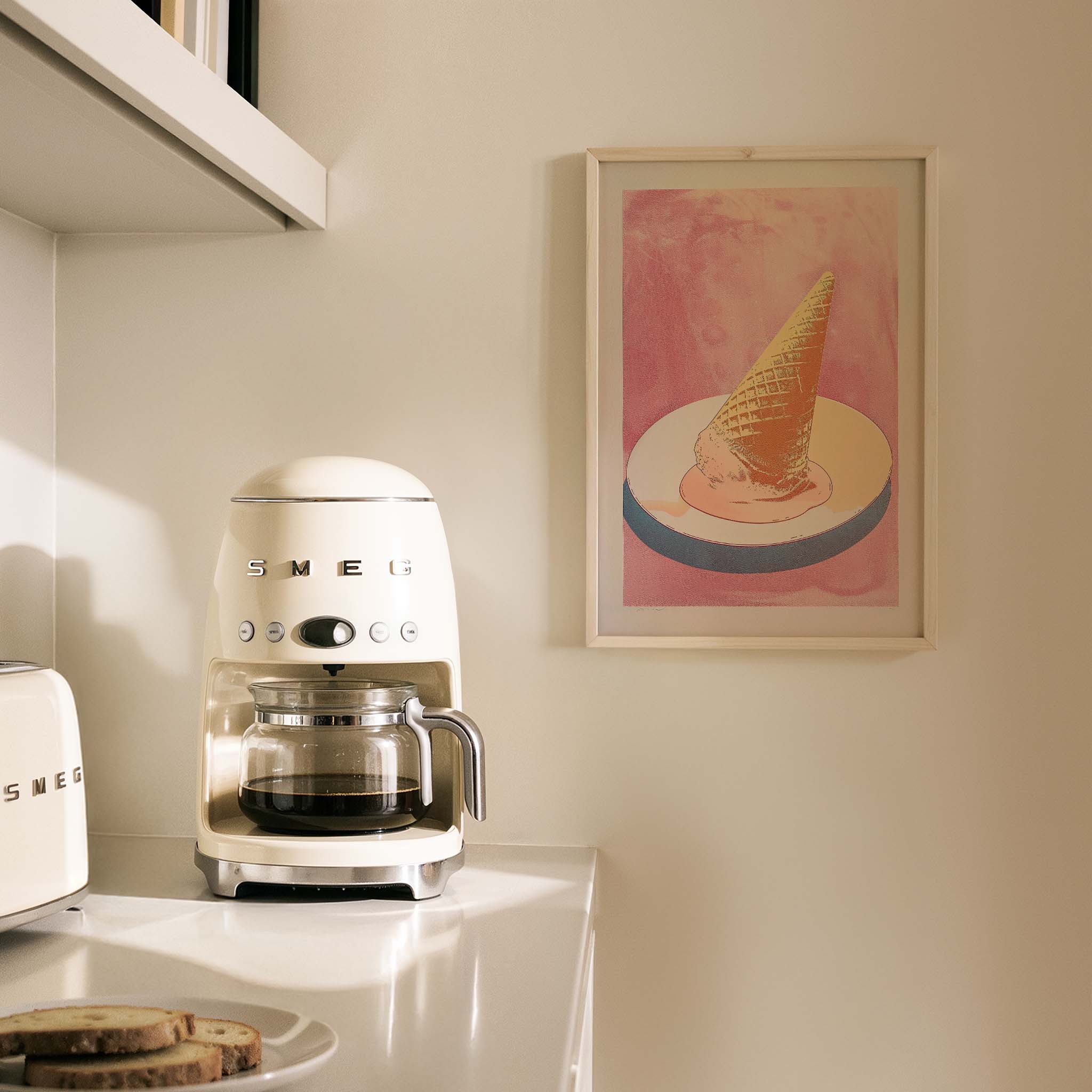 Ay Üzerinde Siyah Kedi Minimal Sanat - Duvar Tablosu