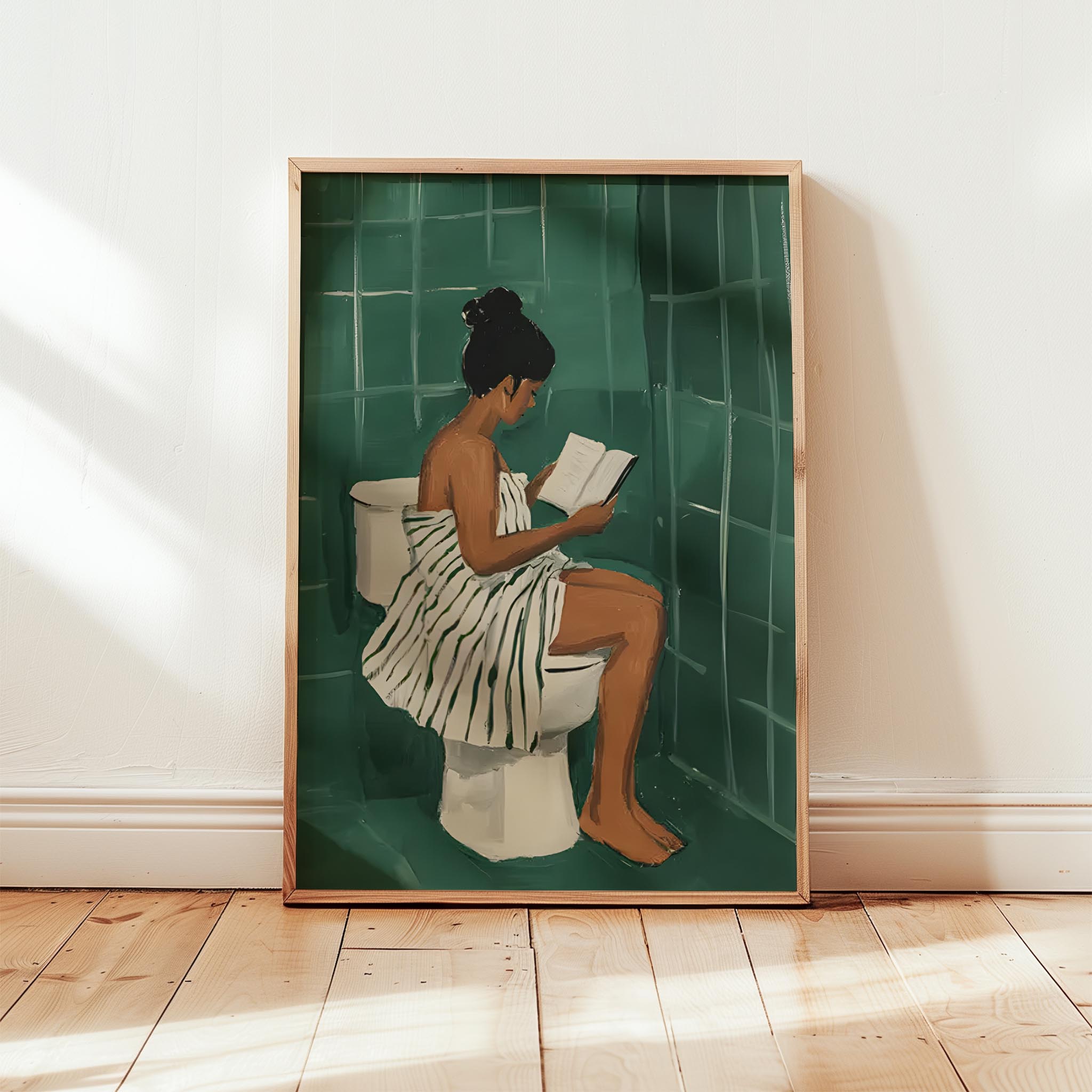 Banyo Okuması I - Yeşil Fayans