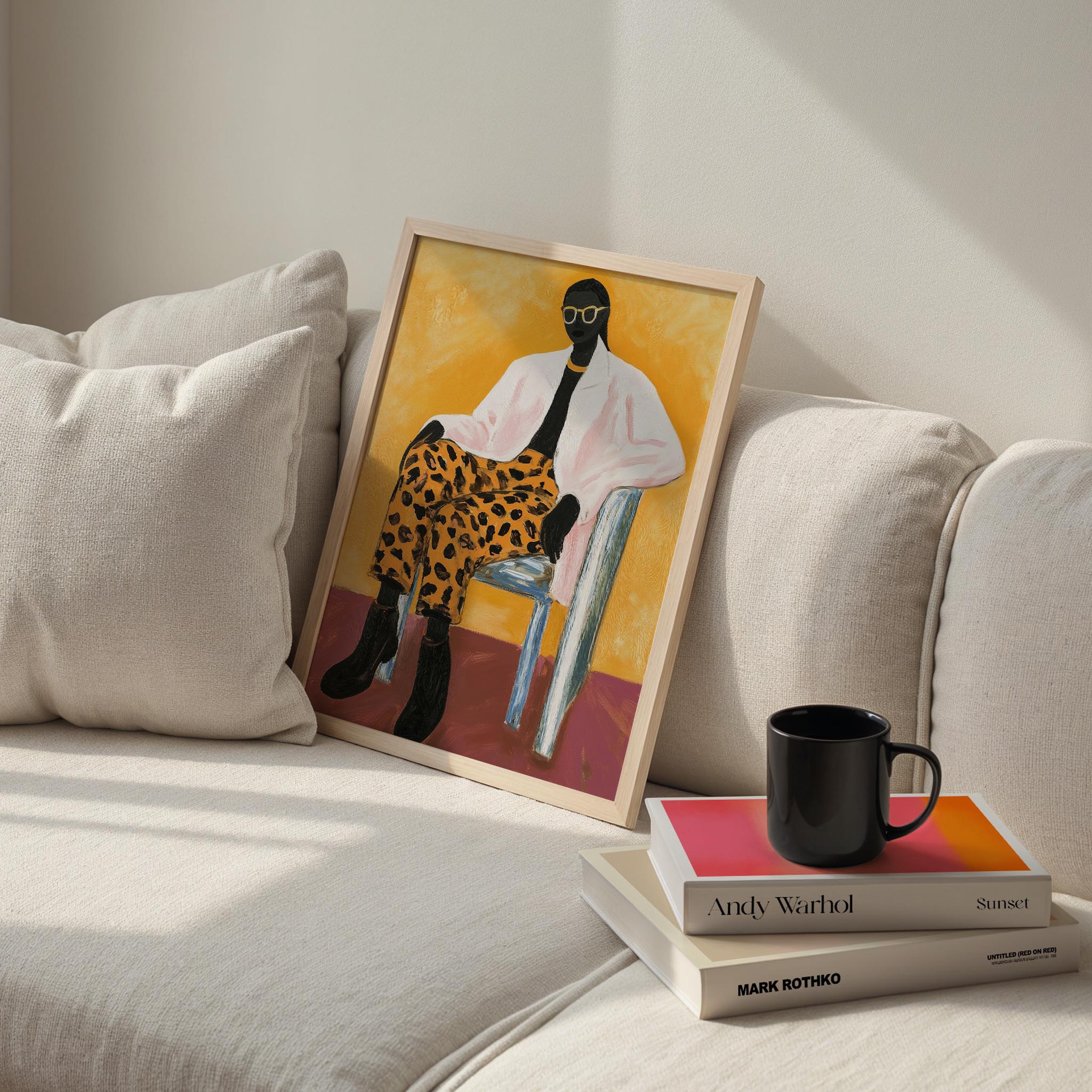 Kadın Portre XXXVII - Sarı Leopar Stil