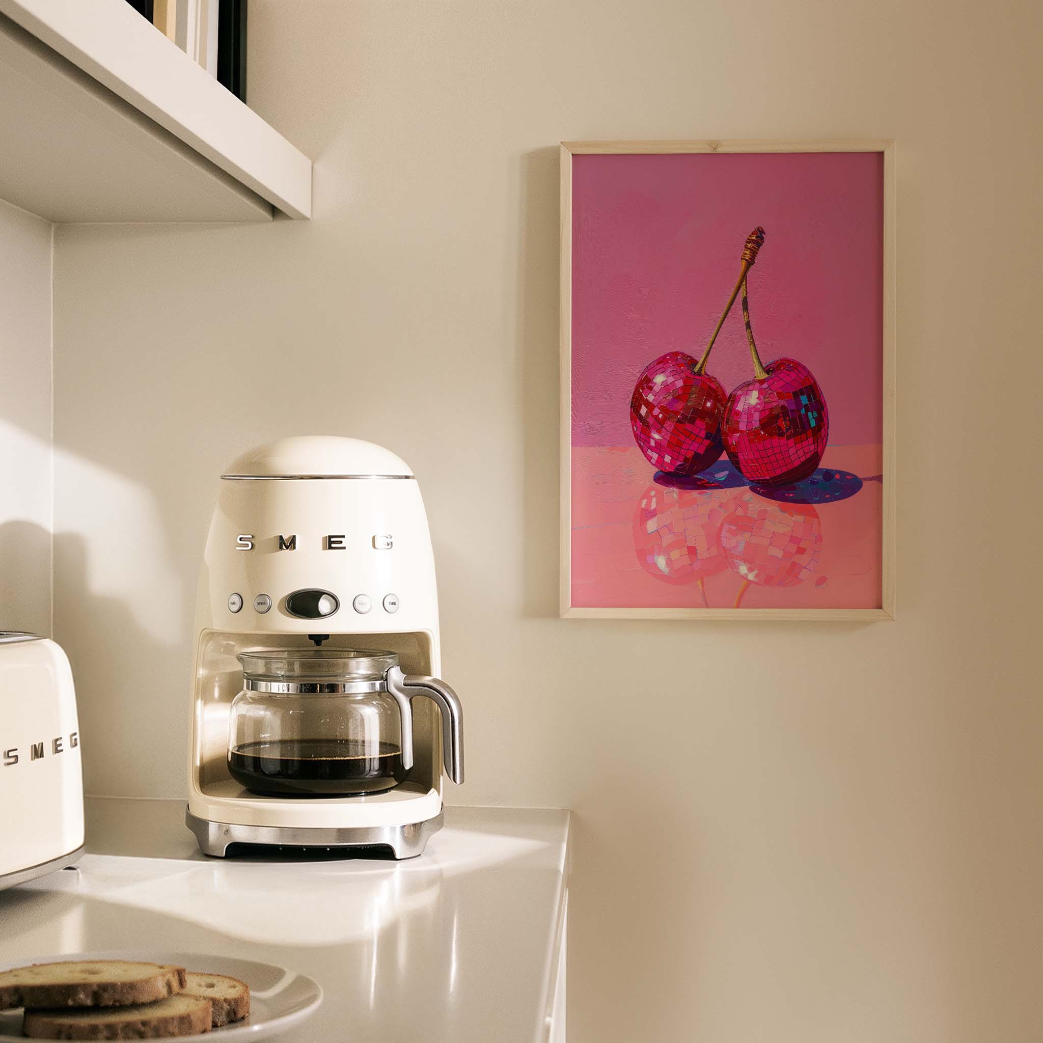 Pırıltılı Kiraz Maximalist - Duvar Tablosu