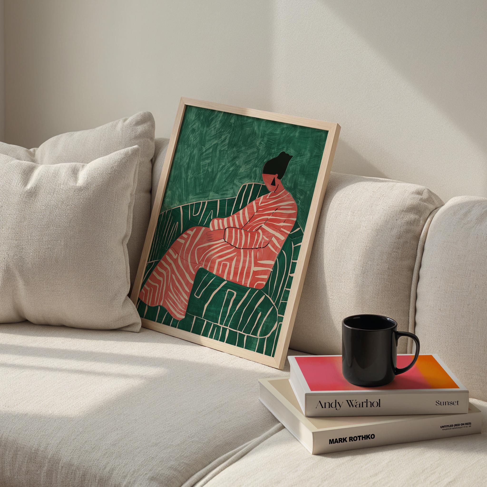 Kadın Portre XI - Kırmızı Çizgili