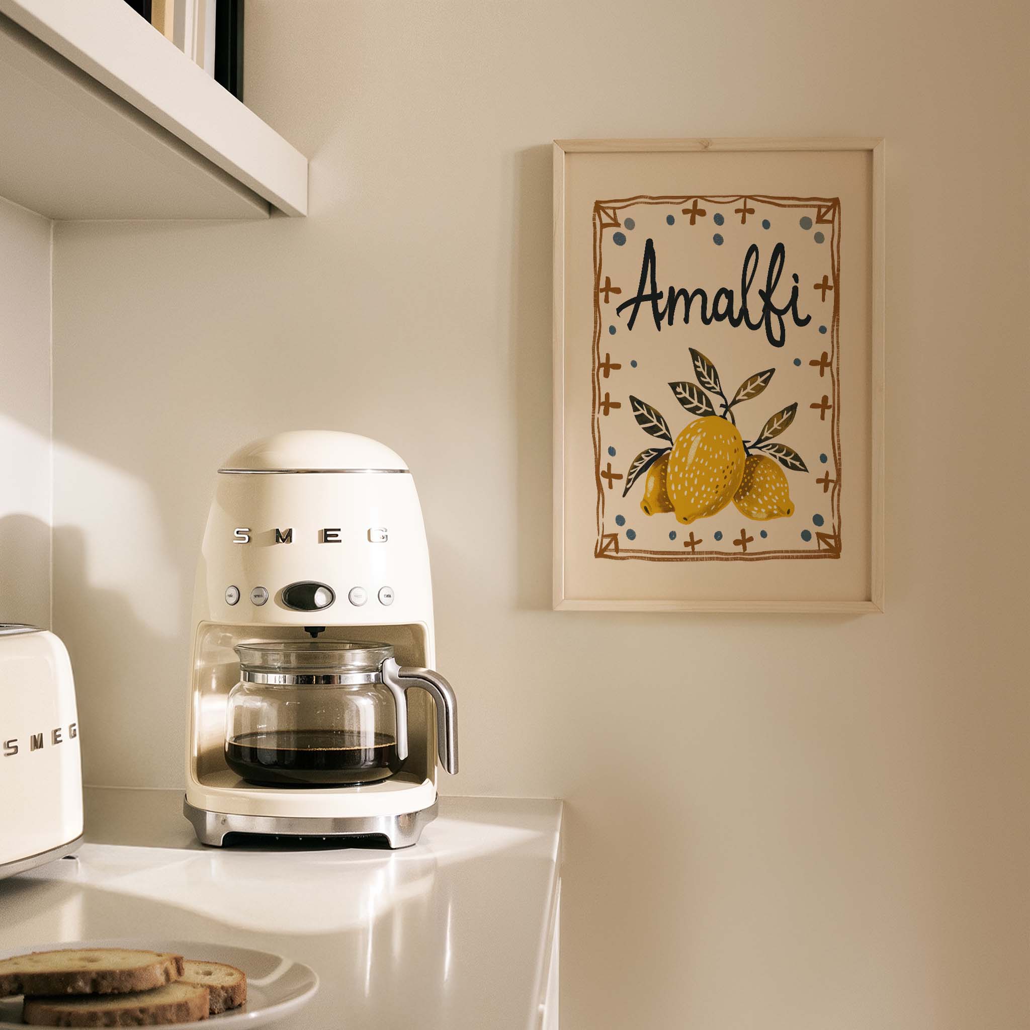 Amalfi & Positano Limonlar İtalyanca Tipografi Mutfak Duvar Tablosu II