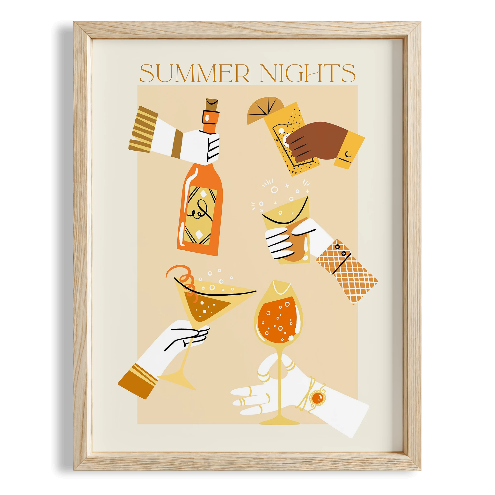 Aperol Yaz Akşamları Kokteylleri Mutfak Duvar Tablosu