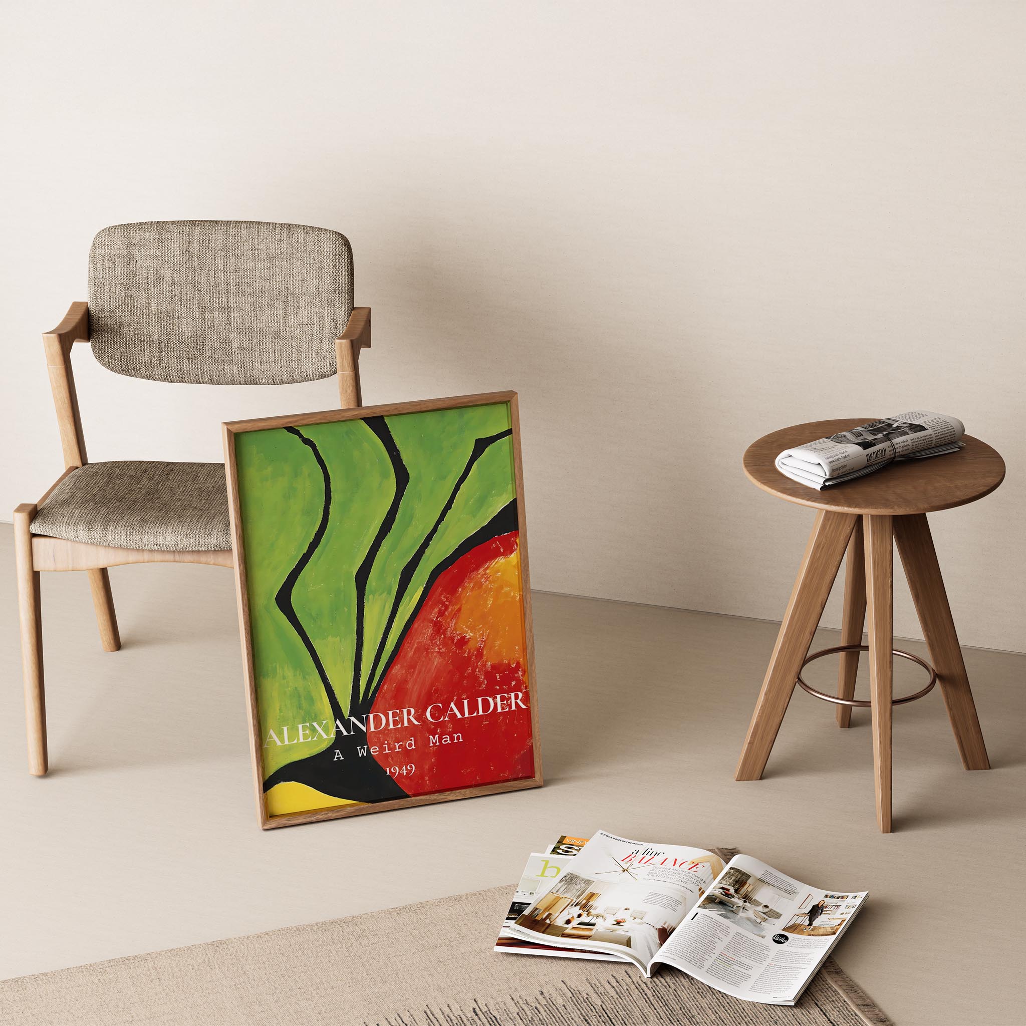 Alexander Sandy Calder XIX Duvar Tablosu