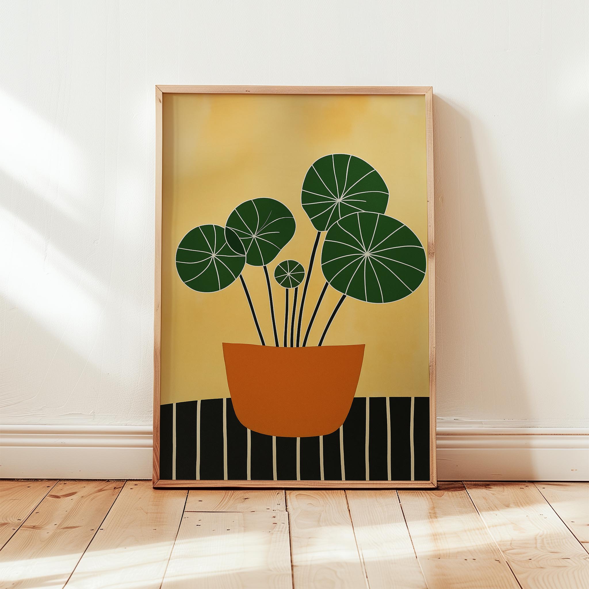 Vazo ve Çiçekler XII - Sarı ve Yeşilin Uyumu