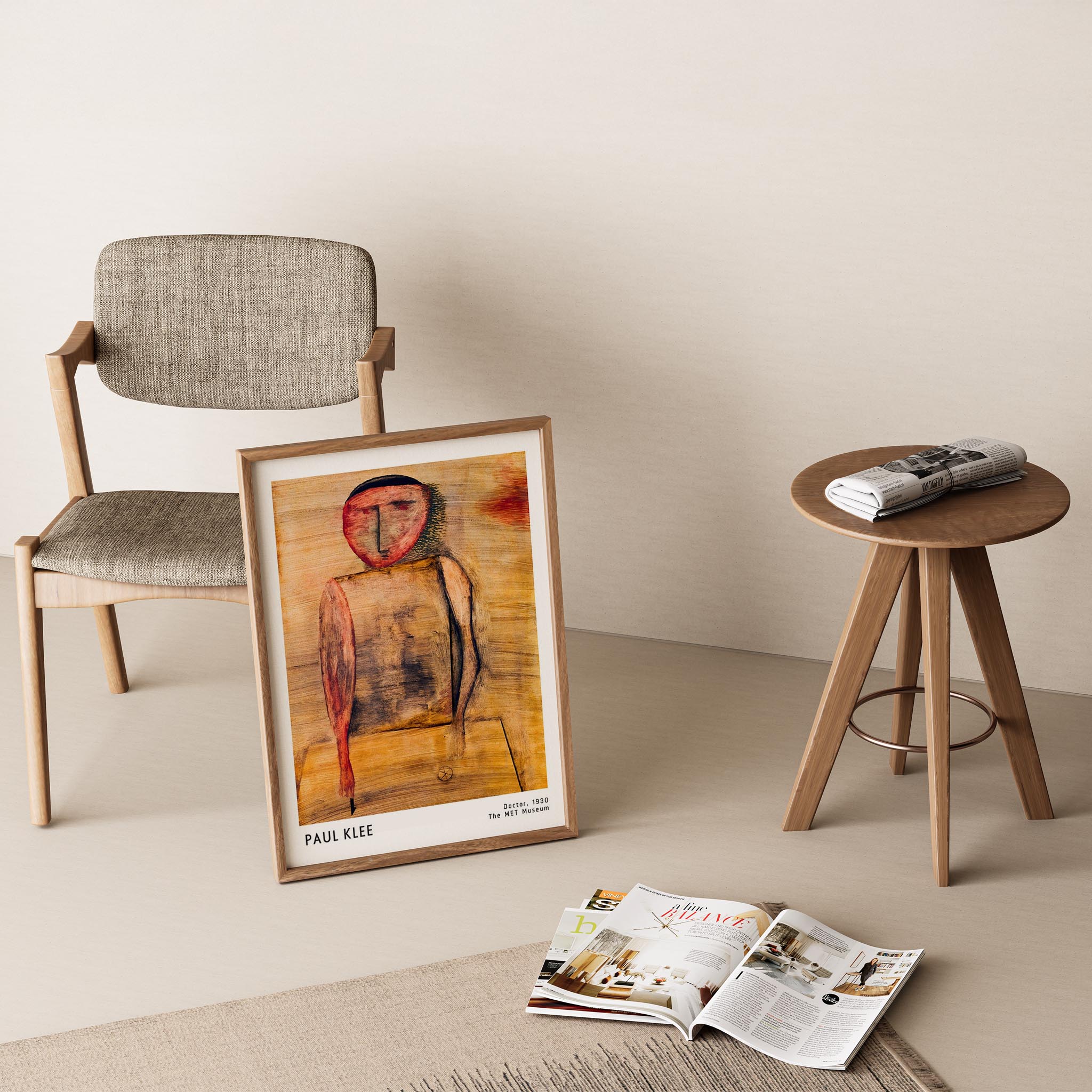 Paul Klee Doktor 1930 Suluboya I Duvar Tablosu