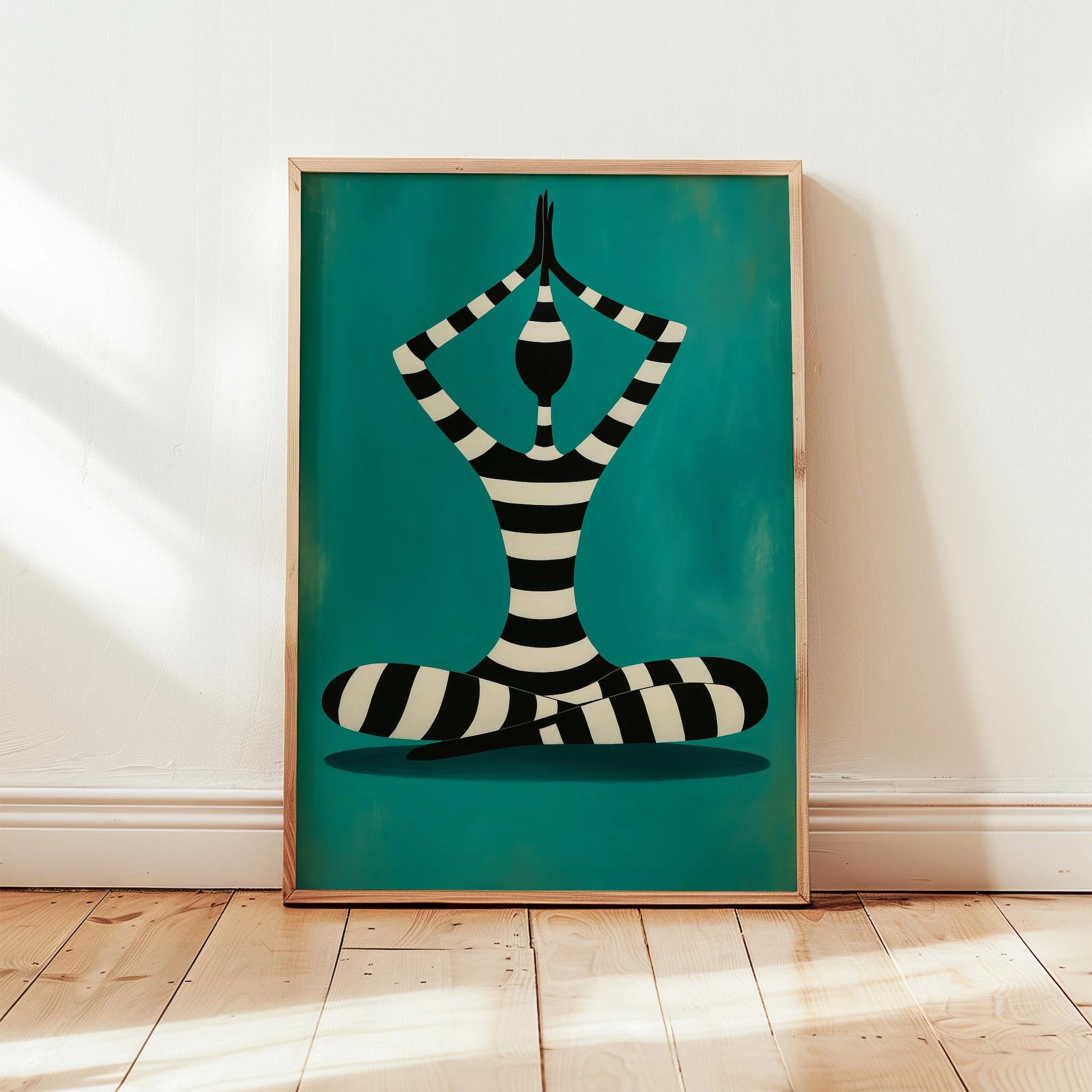 Yogacı Soyut Portre - Çizgili