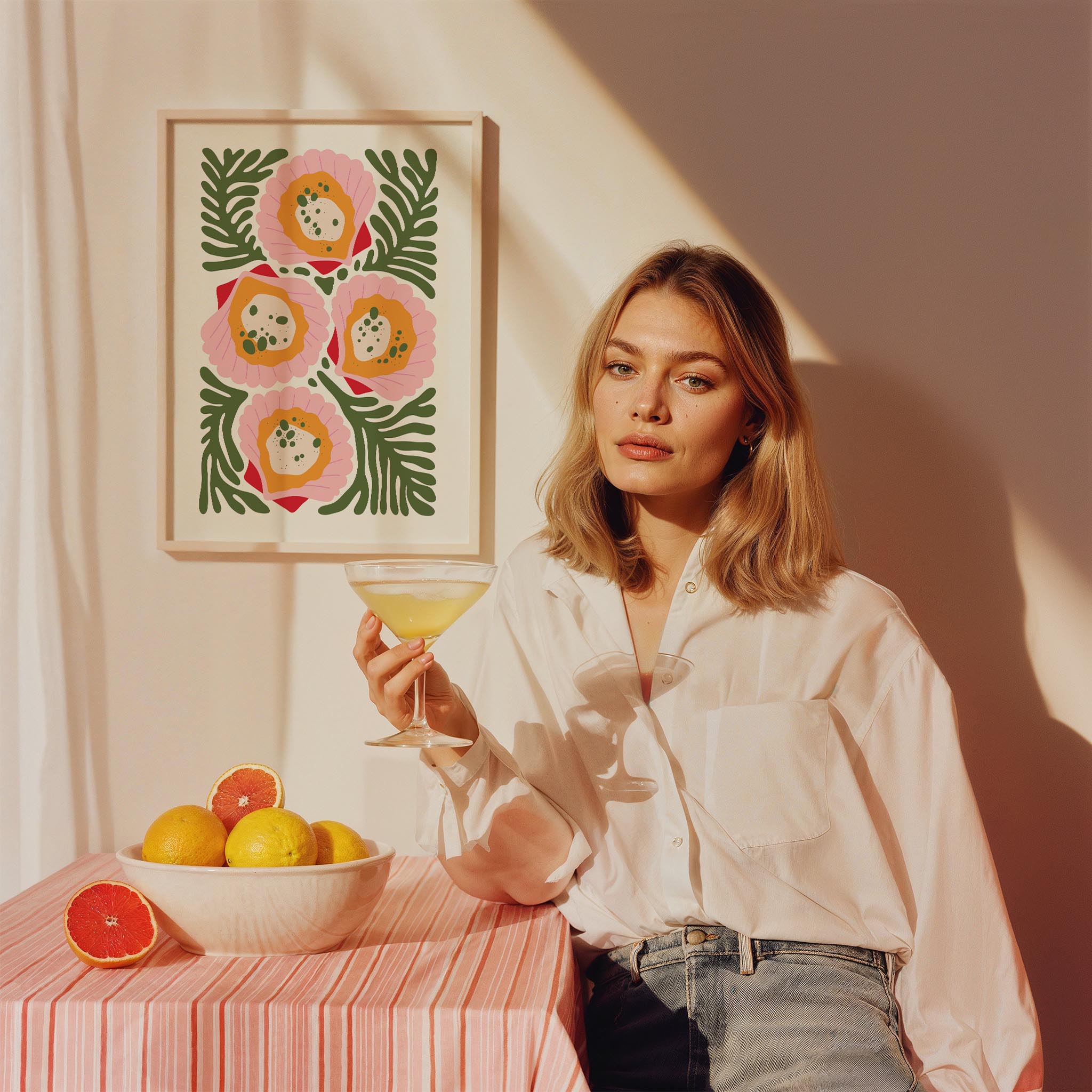 Midye Tabağı Modern Food Akdeniz Koleksiyonu Mutfak Duvar Tablosu