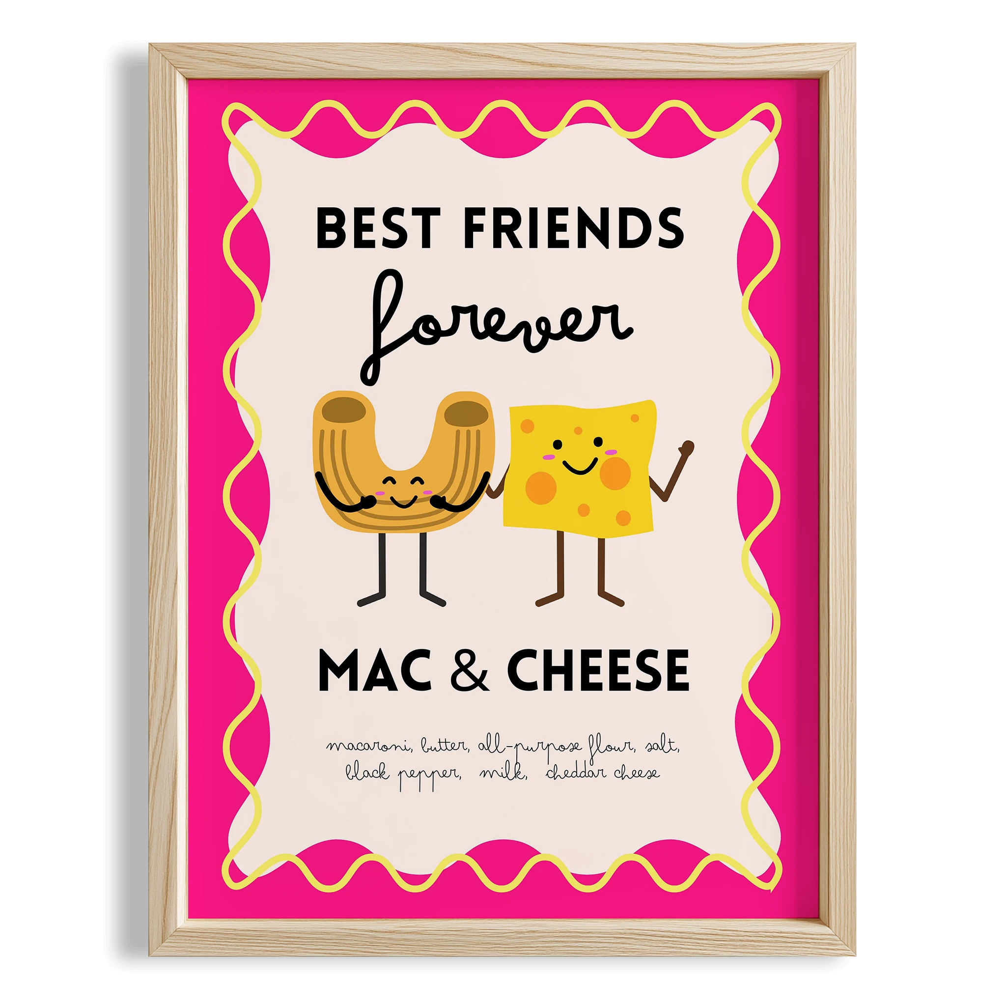 Macaroni & Cheese Ebedi Dostluk Mutfak Duvar Tablosu