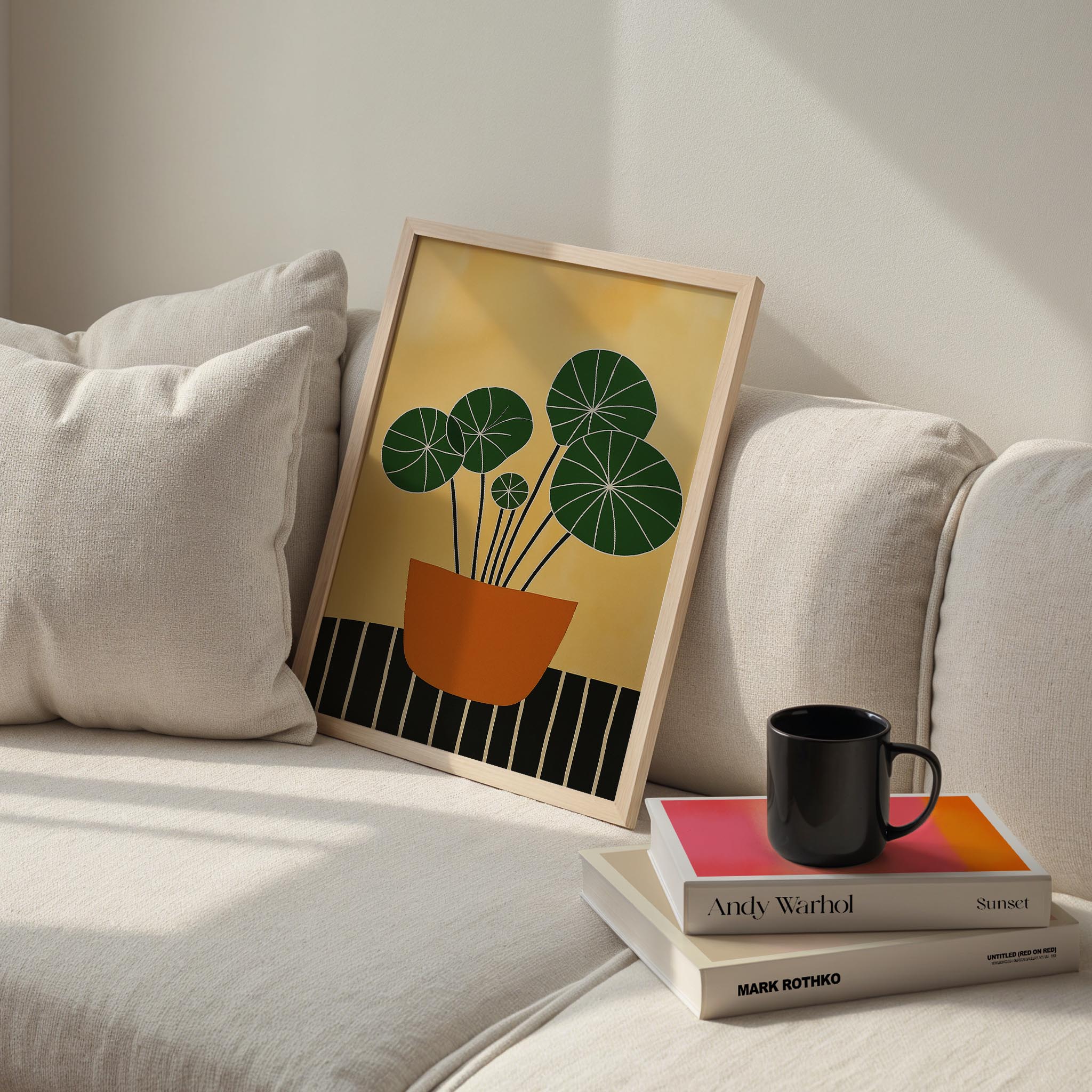 Vazo ve Çiçekler XII - Sarı ve Yeşilin Uyumu