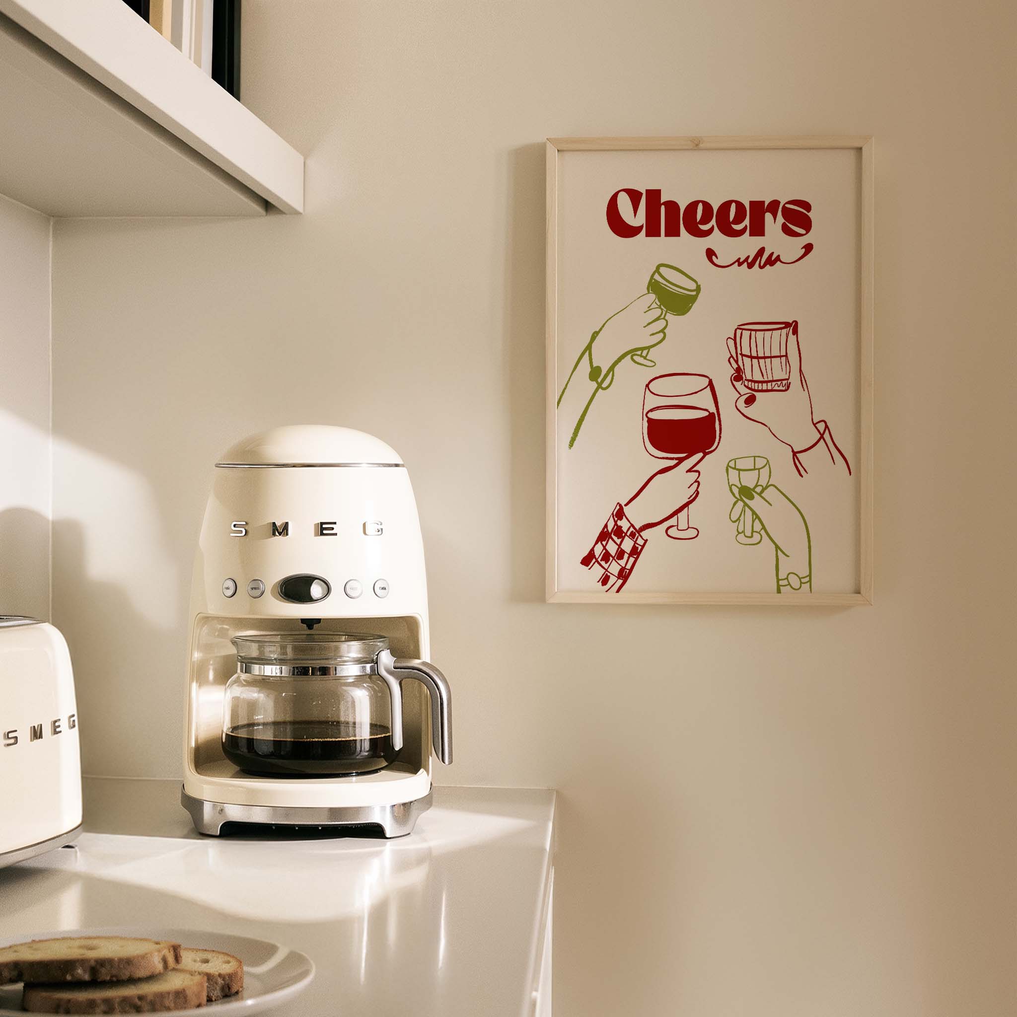 Şerefe Kadehler Mutfak Duvar Tablosu II