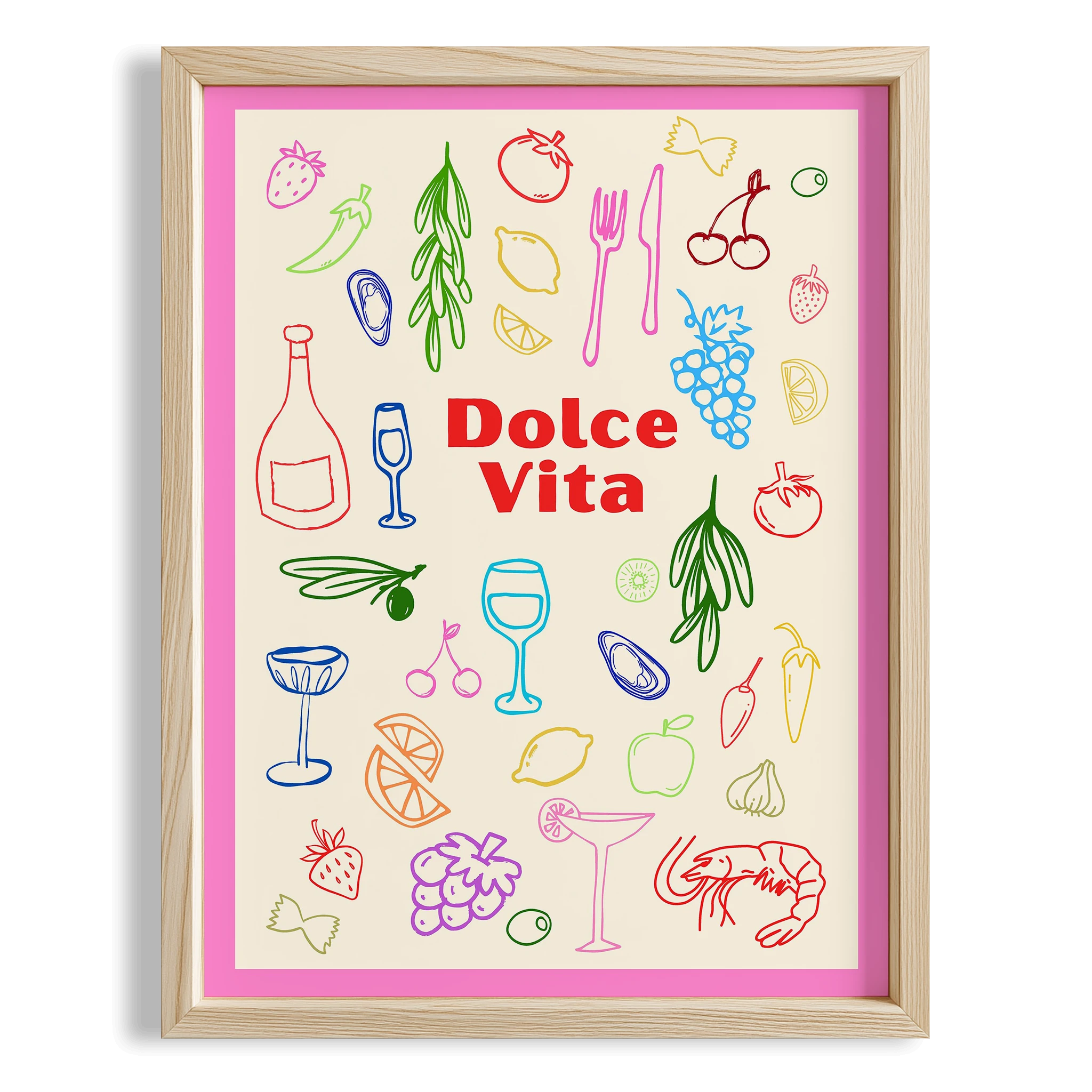 La Dolce Vita İtalyan Riviera Koleksiyonu Mutfak Duvar Tablosu