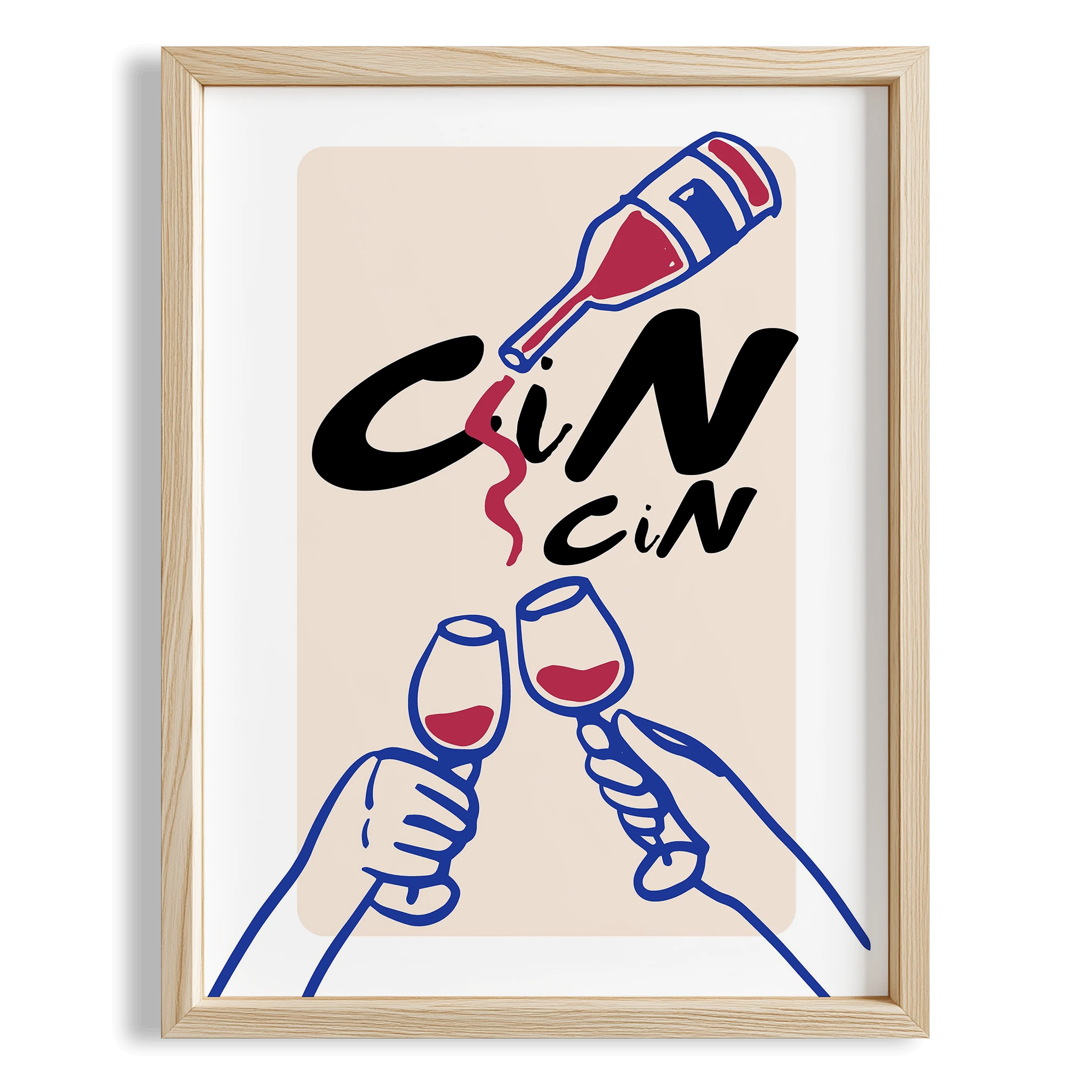 Cin Cin Şerefe Kokteyller Mutfak Duvar Tablosu II