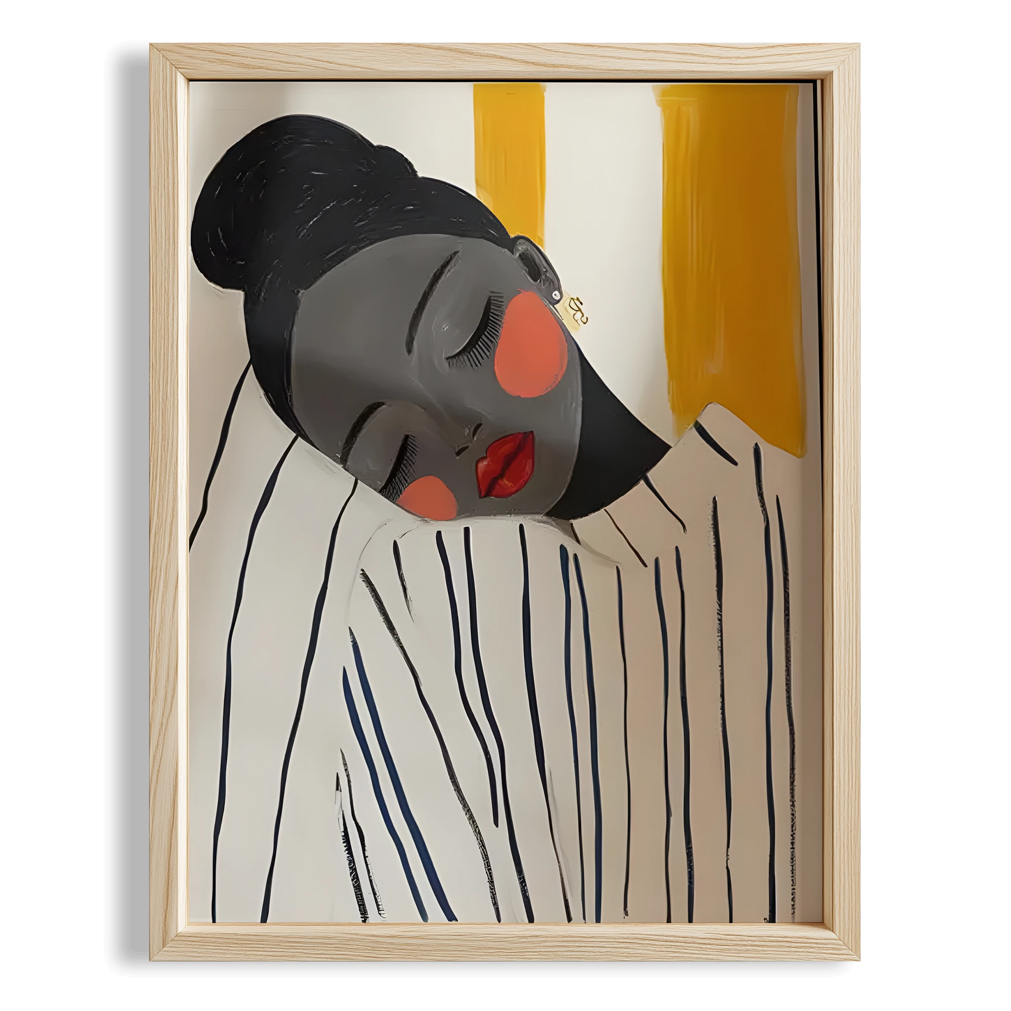 Portre & Çizgiler IV - Kırmızı Vurgu