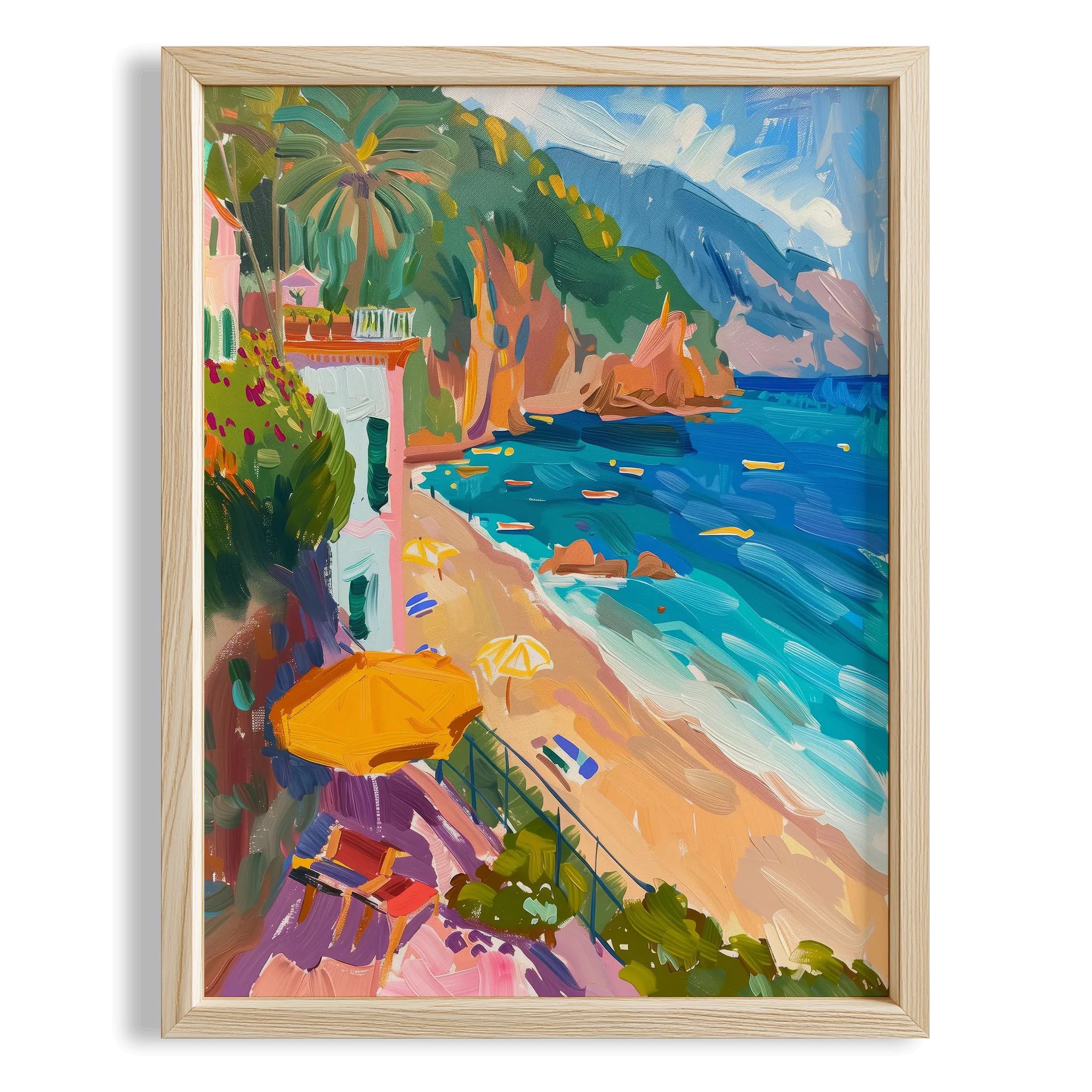 Akdeniz Sahil Evleri Mutfak Duvar Tablosu