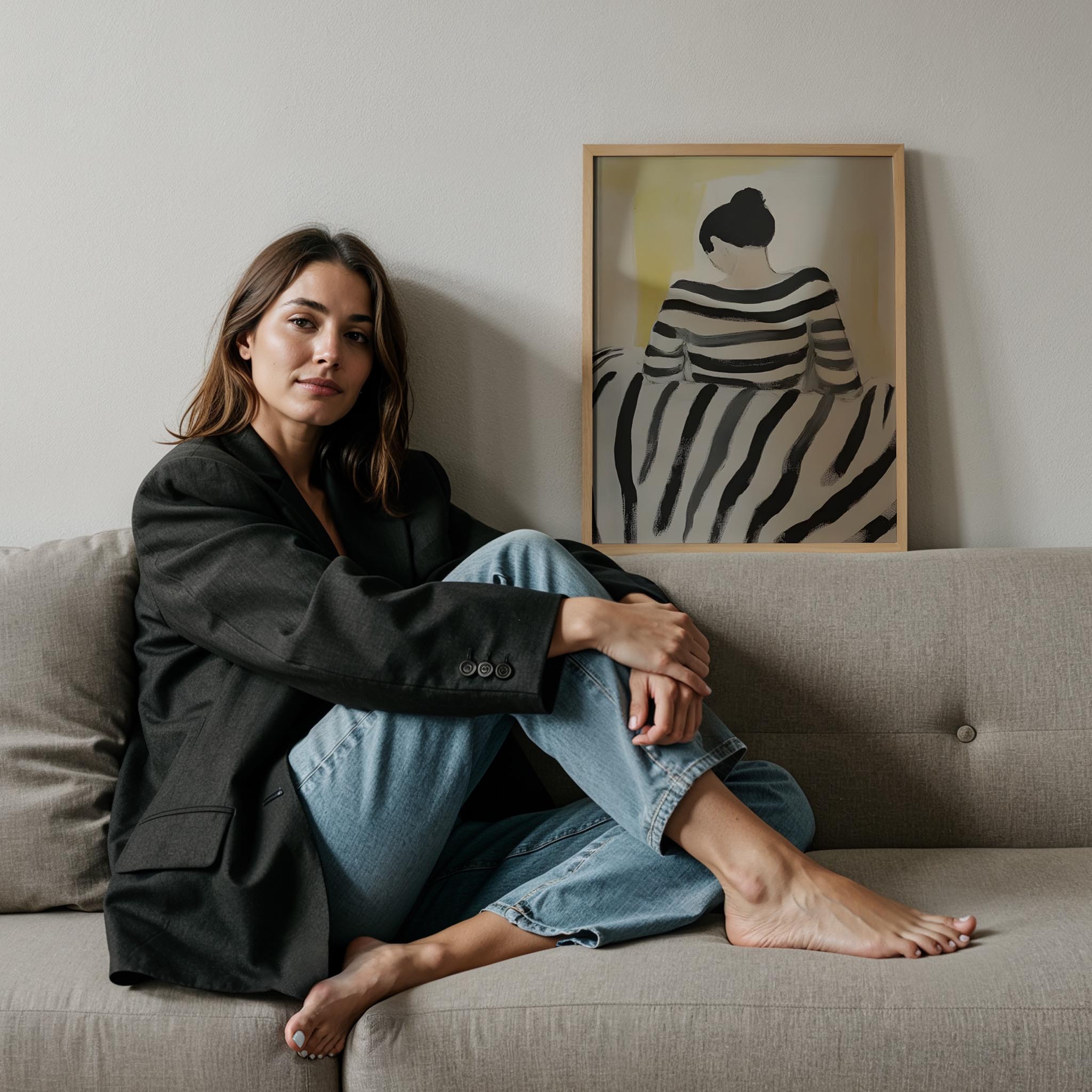 Arka Portre I - Çizgili Şal