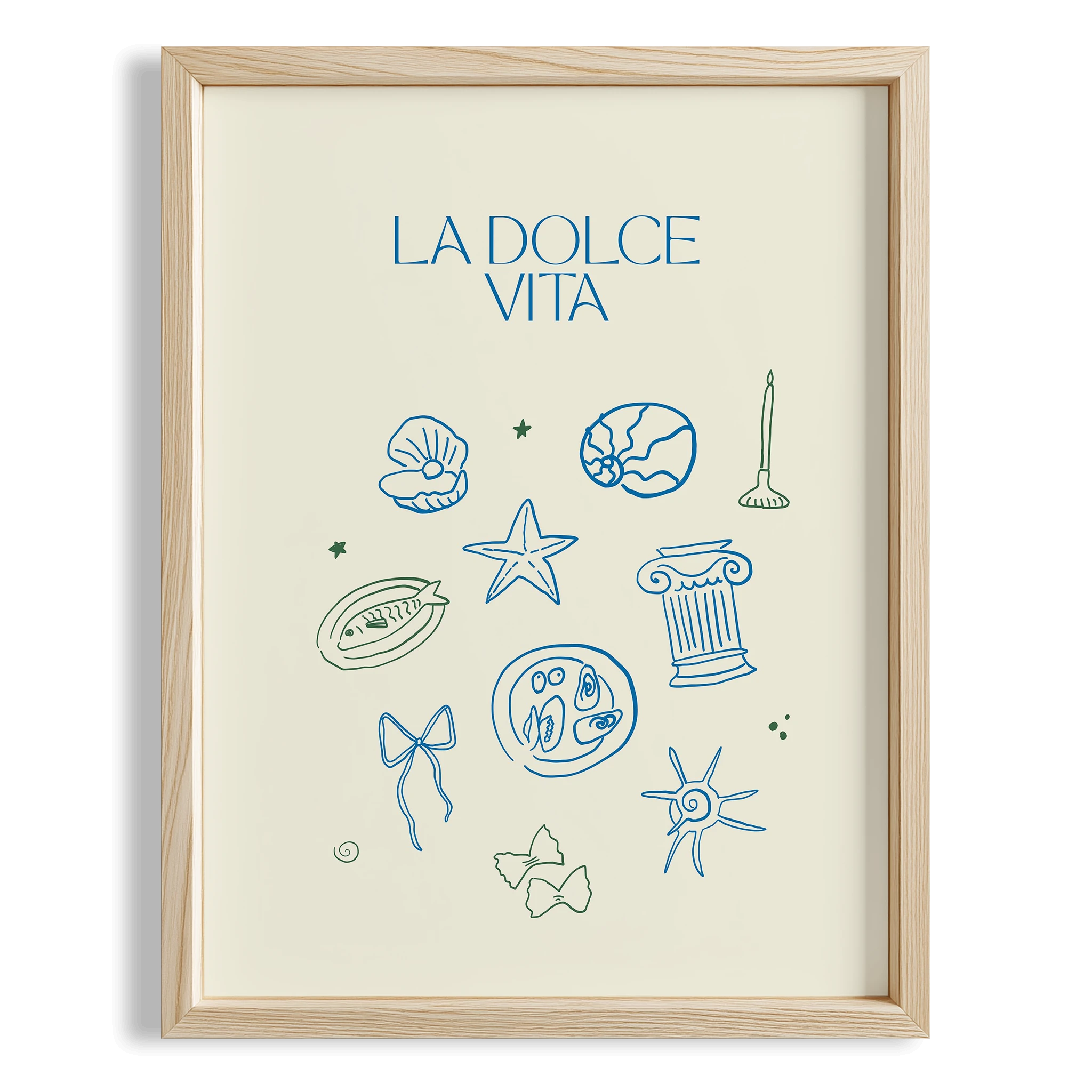 La Dolce Vita İtalyanca Tipografi Mutfak Duvar Tablosu