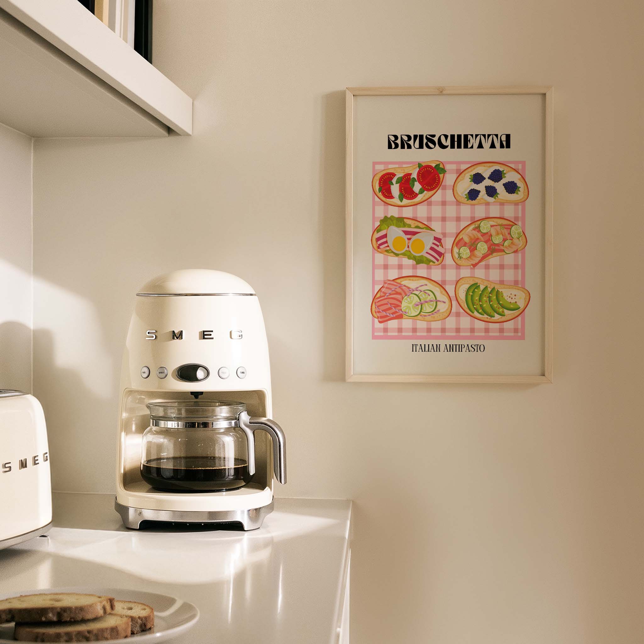 Bruschetta Akdeniz İtalya Koleksiyonu Mutfak Duvar Tablosu