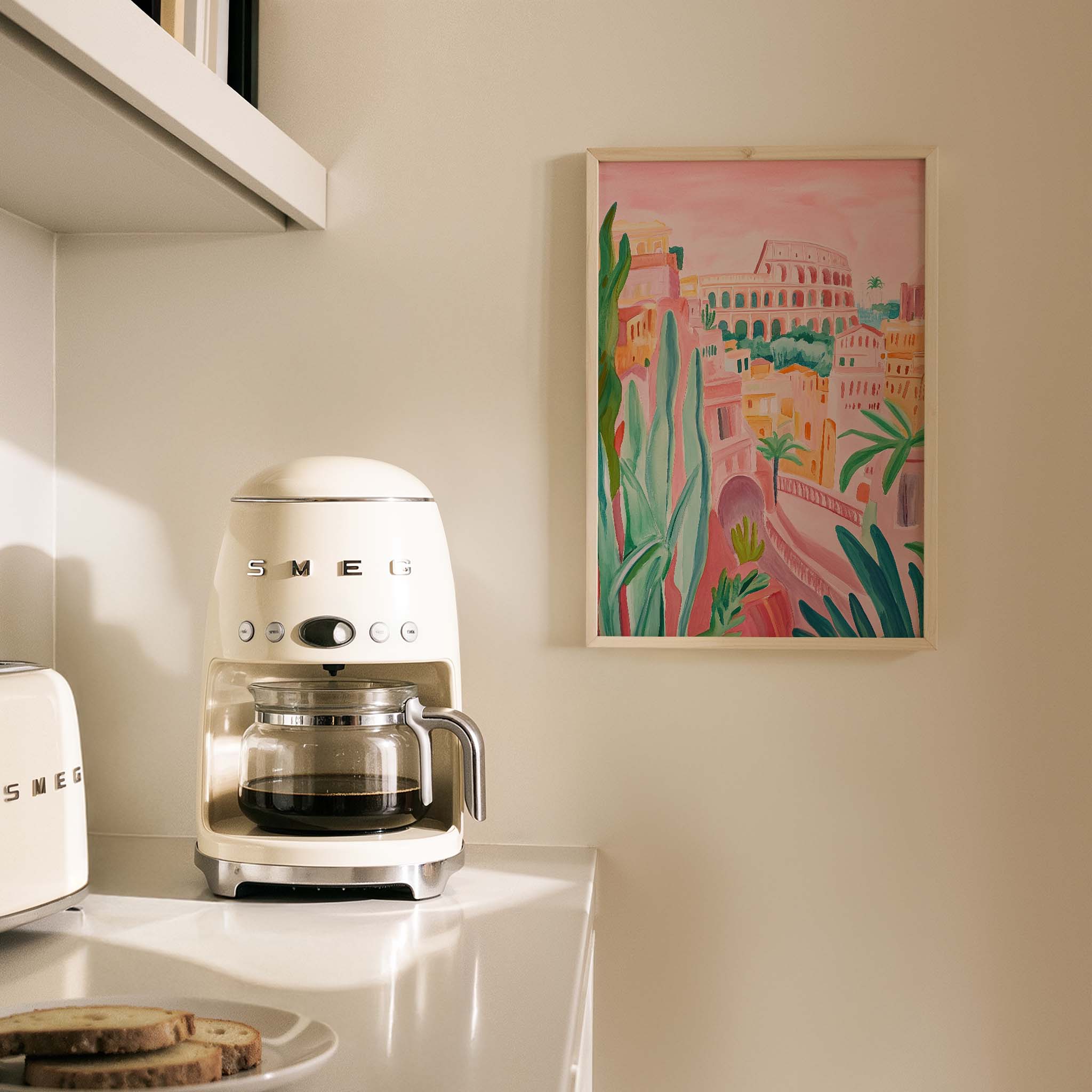 Roma Pastel Panorama Maximalist - Duvar Tablosu