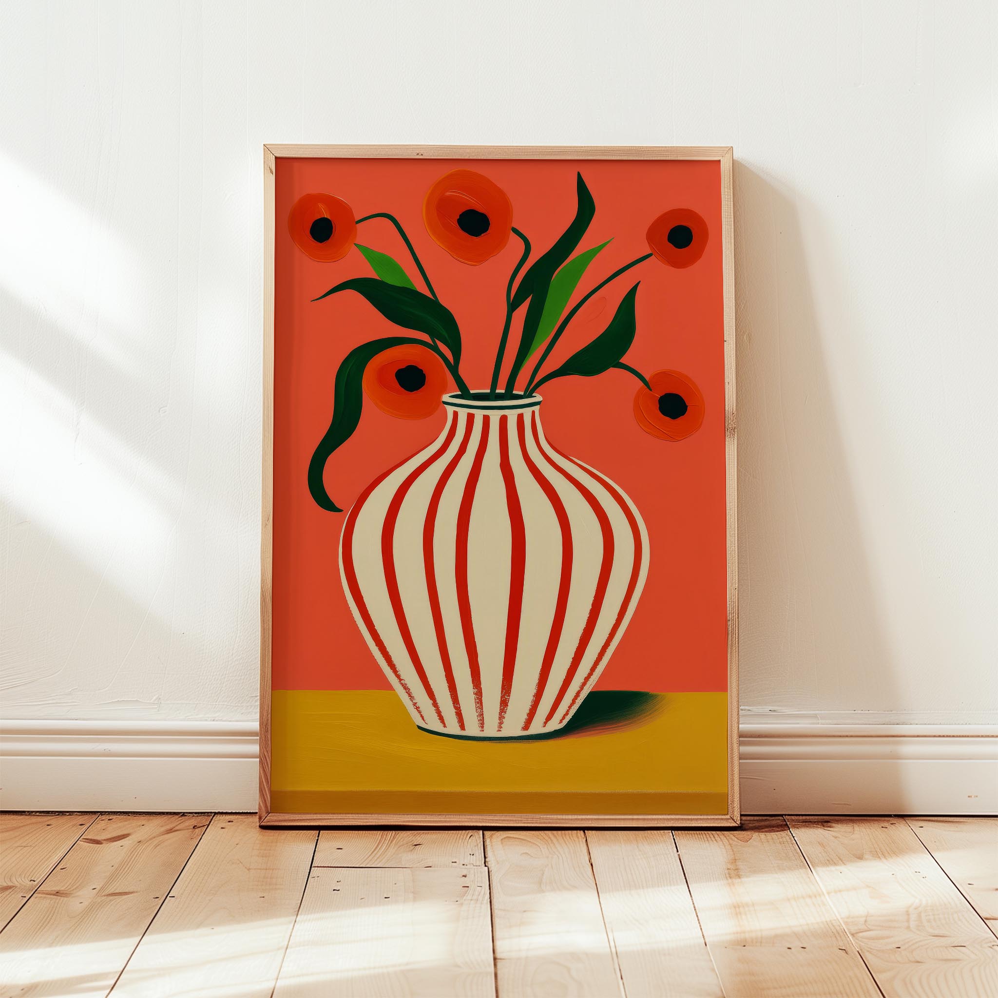 Vazo ve Çiçekler V - Kırmızı Gelincikler