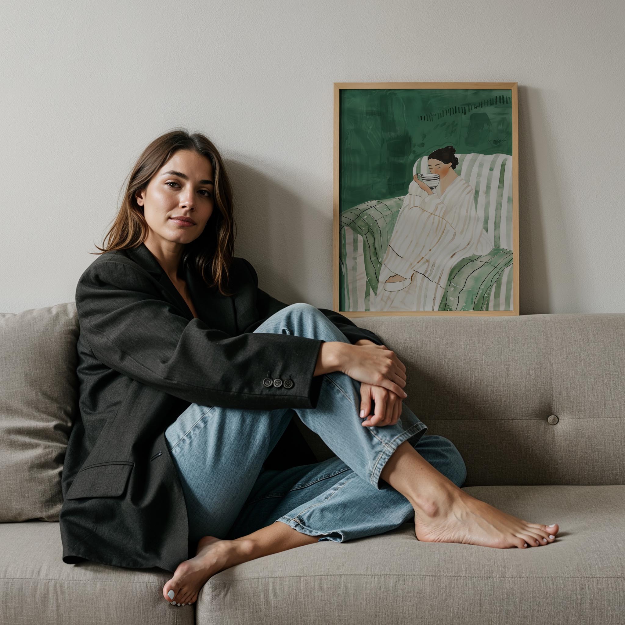 Kadın Portre XIV - Kahve Keyfi